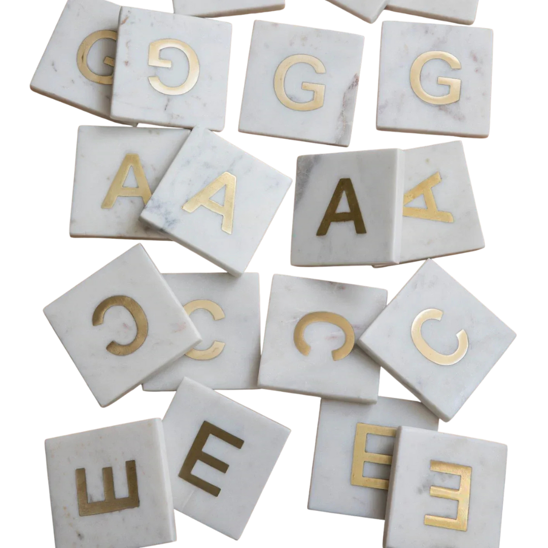 Verona Monogram Coasters - Set of 4