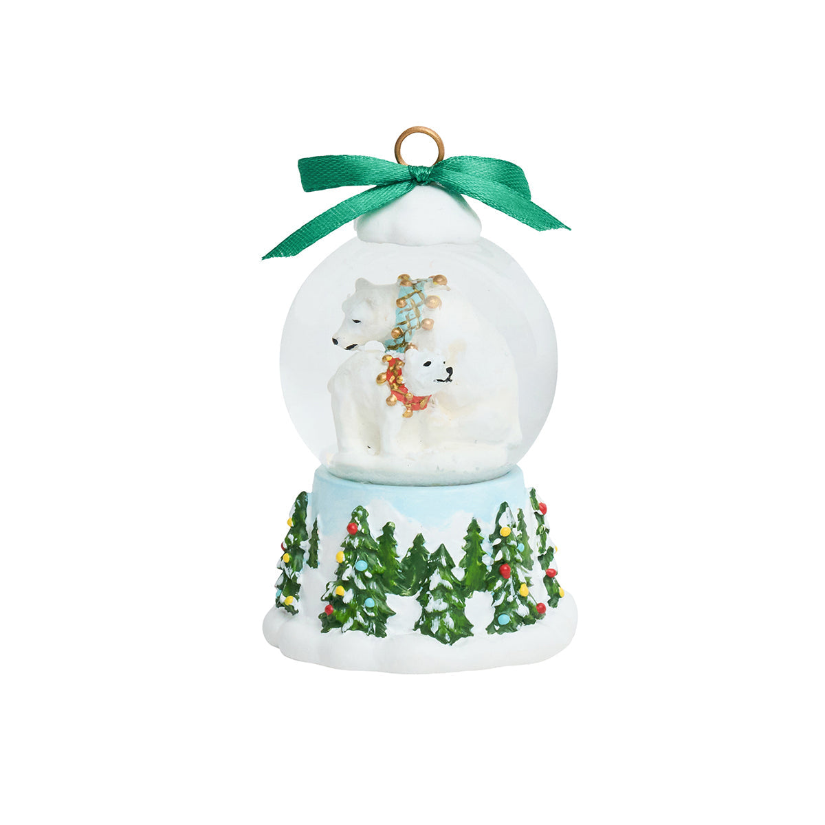 Berry & Thread North Pole Polar Bear Snow Globe Place Card Holder - Set of 2