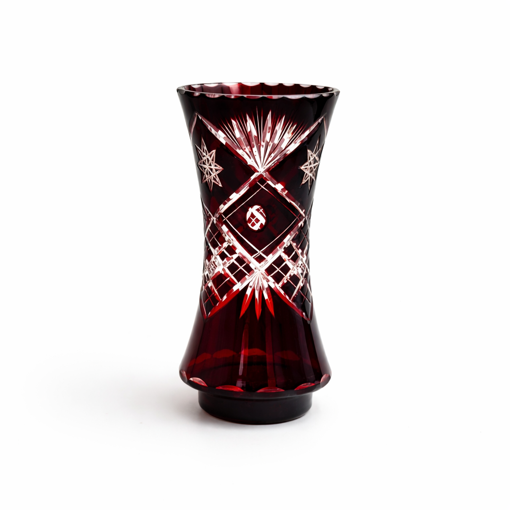 Vintage Ruby Red Vase, 6¾" H