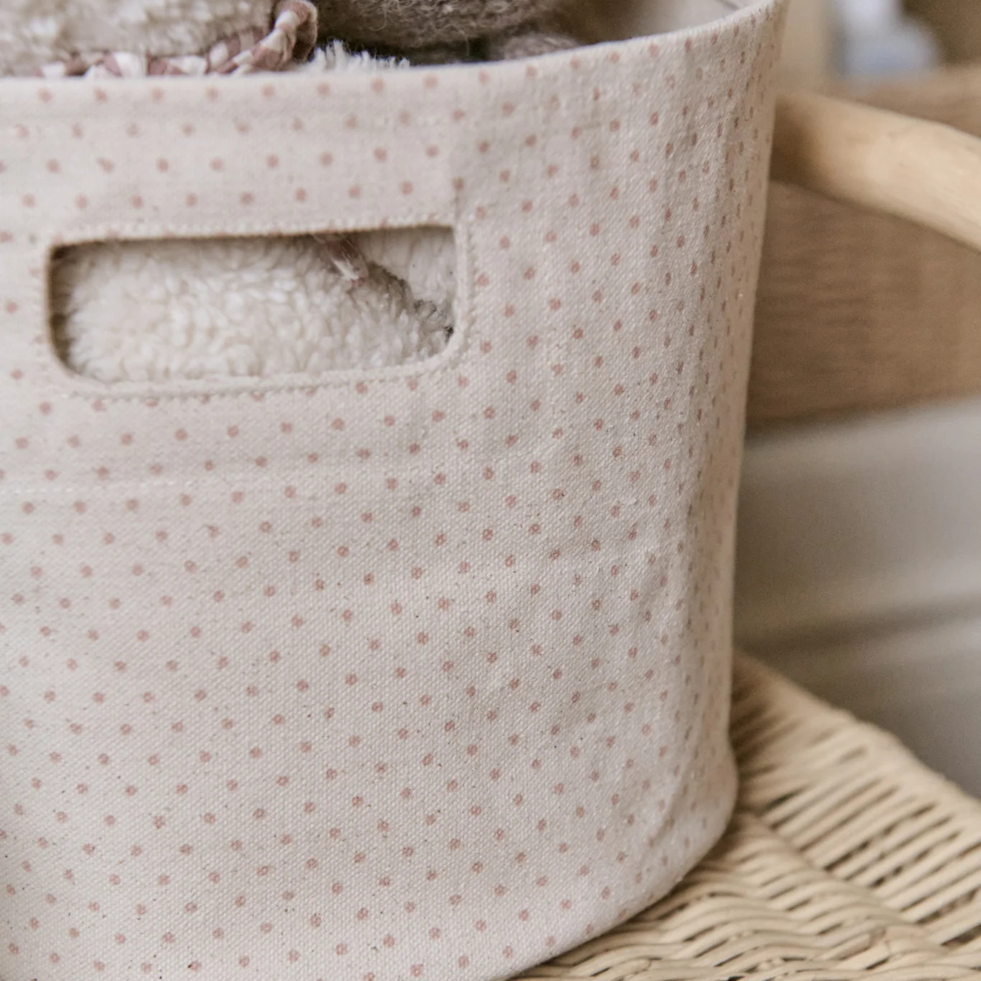 8" Printed Mini Pin Dot Basket