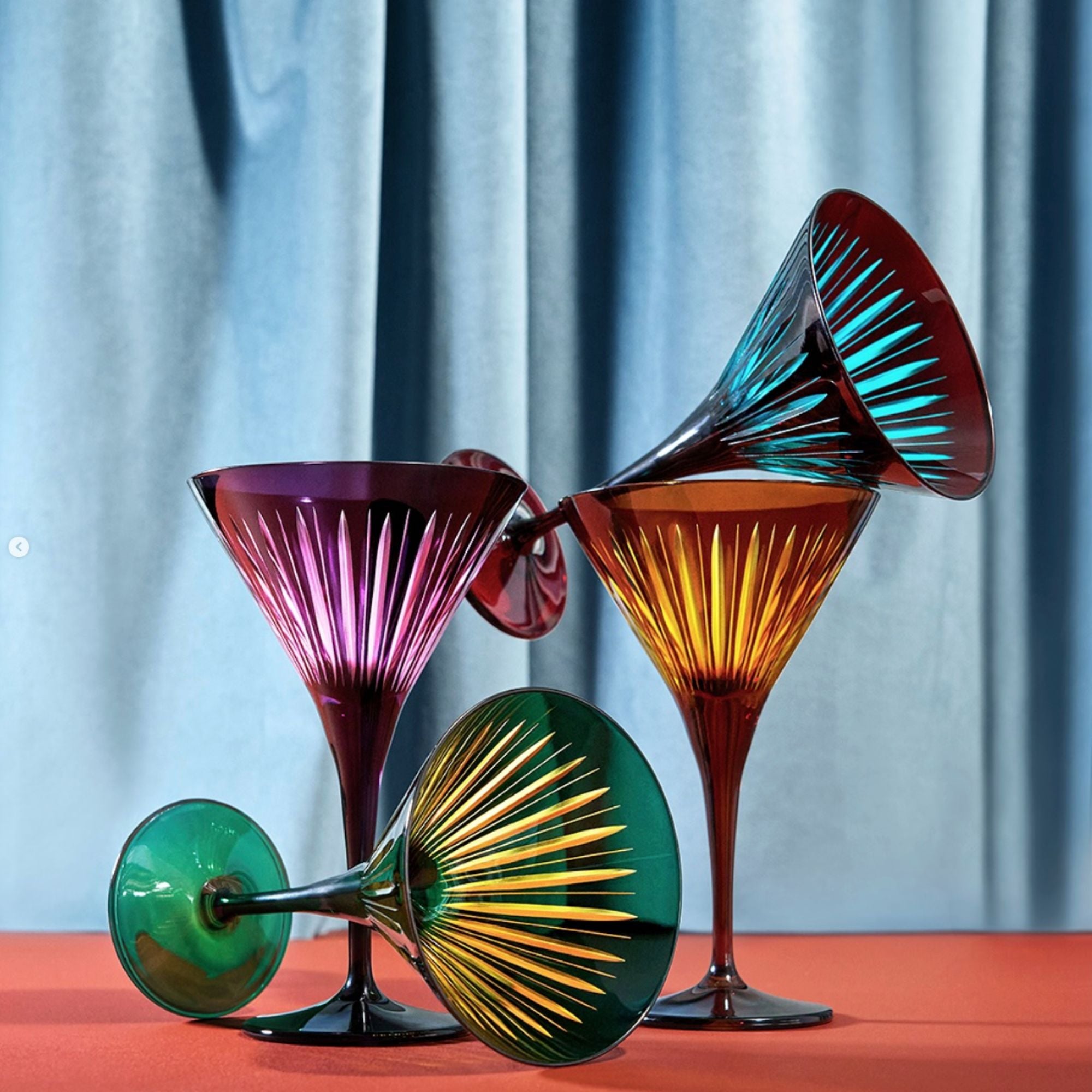 Prism Martini Glasses - Set of 4