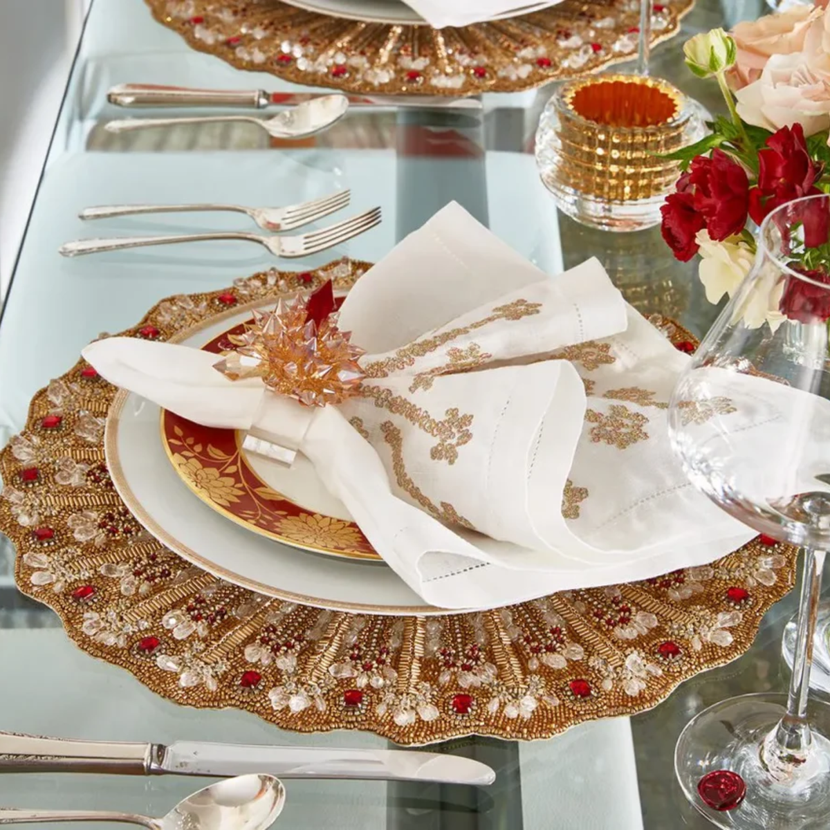 Zenith Napkin Rings in Champagne - Set of 4