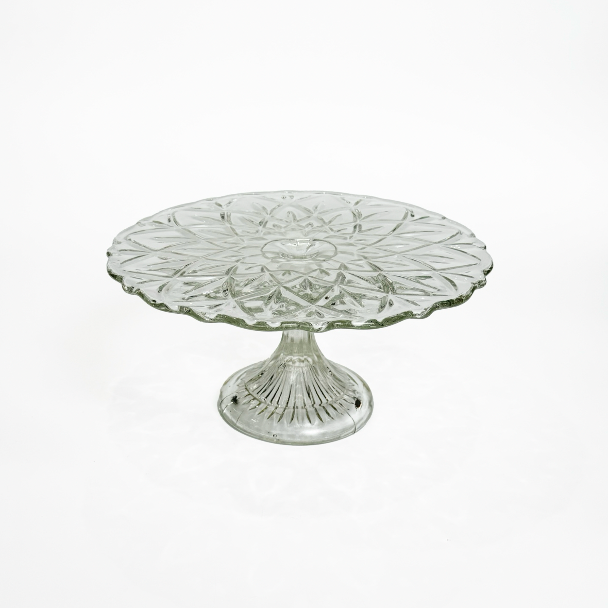 Vintage Radiant Glass Cake Stand