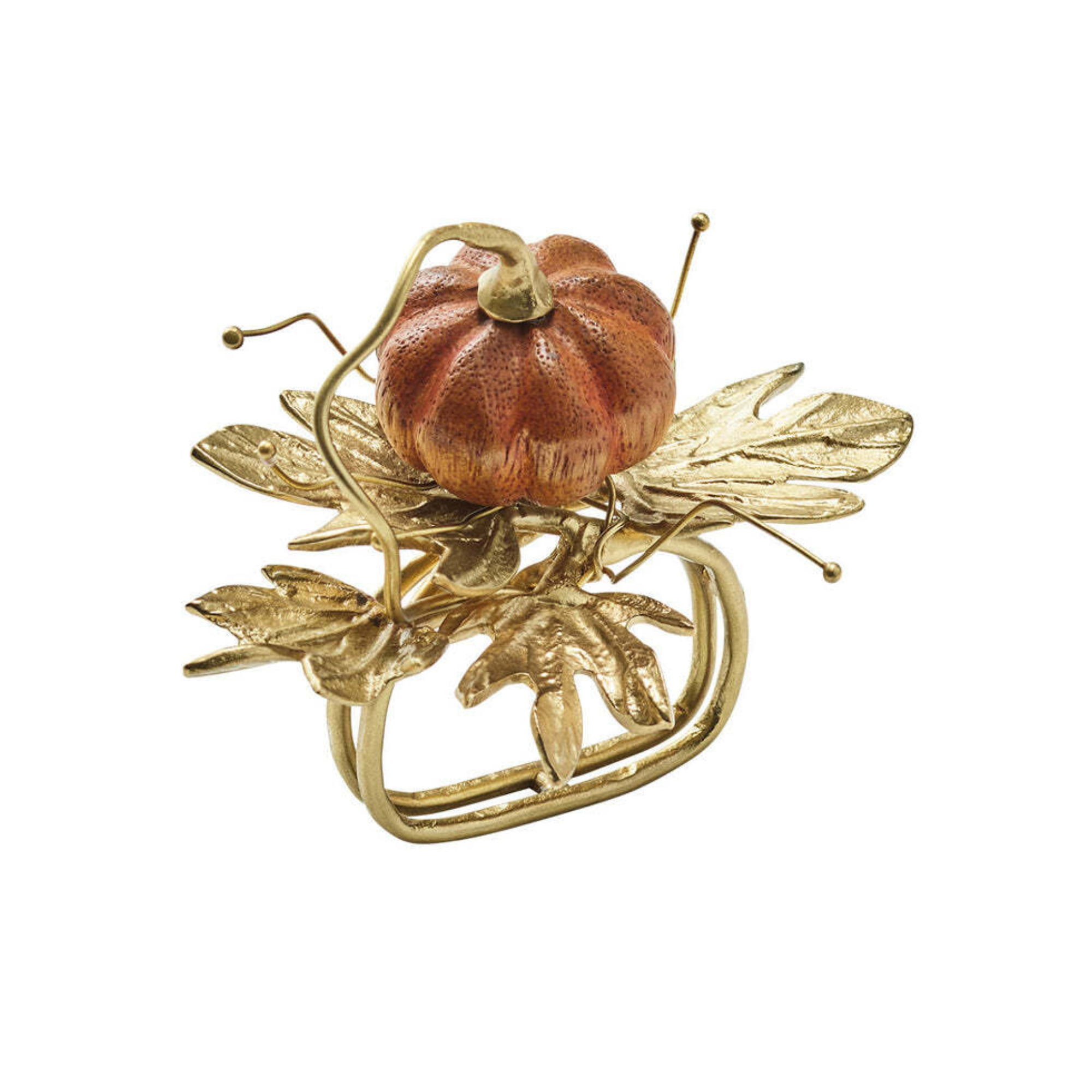 Gilded Gourd Napkin Ring - Set of 4