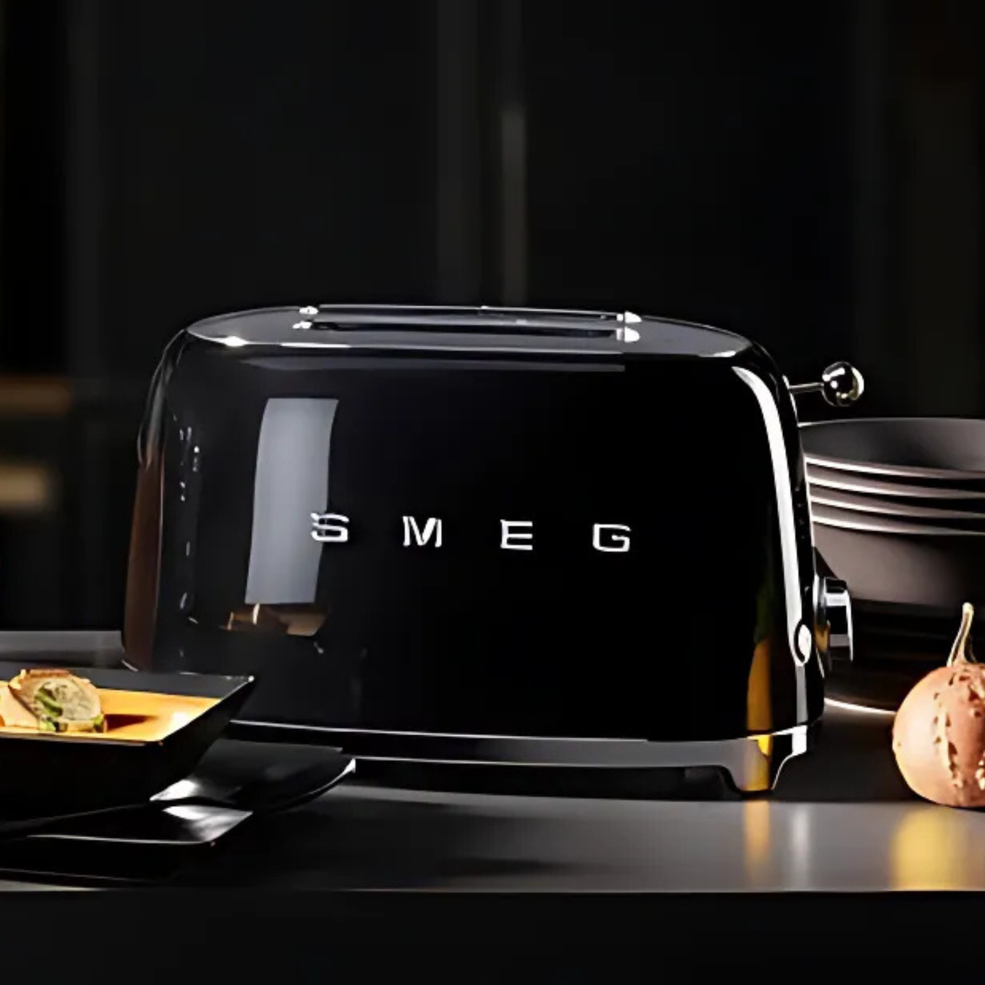 #color_Glossy Black | 50s Retro Style Toaster