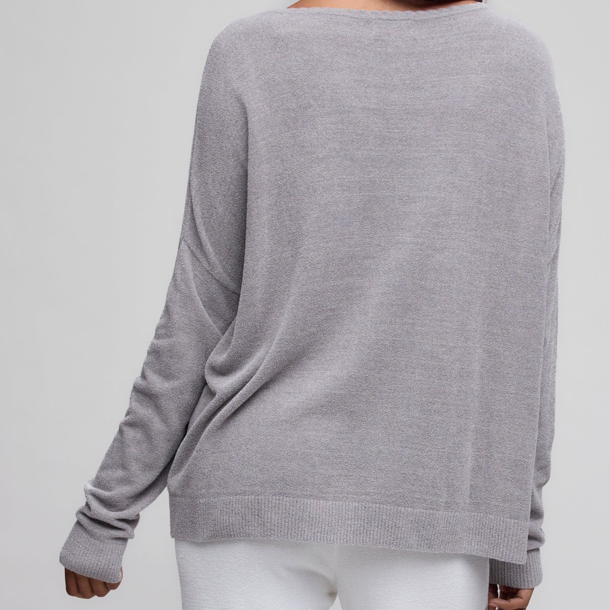 CozyChic Ultra Lite Scallop Neck Slouchy Pullover