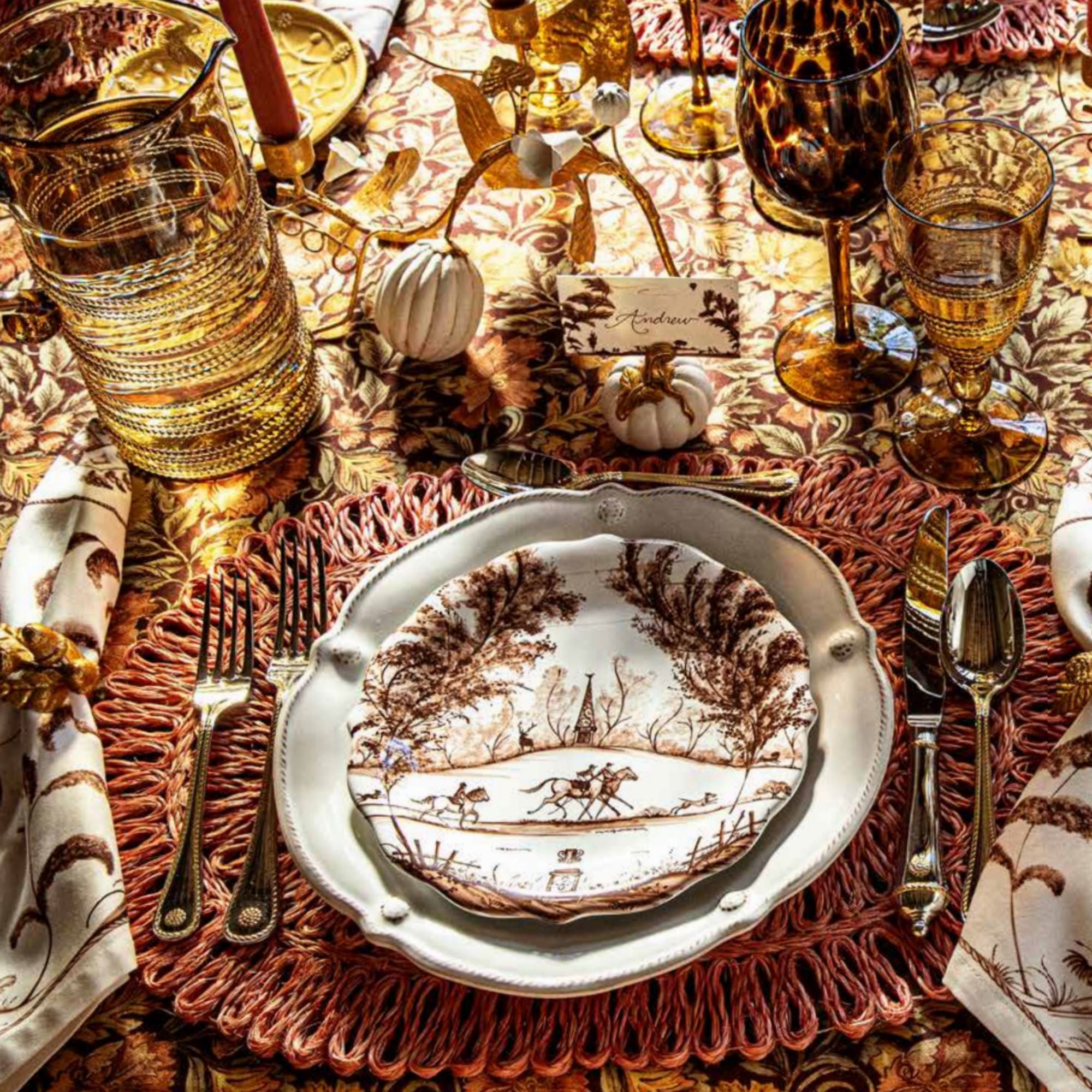 Country Estate Harvest Party Plate - Set of 4