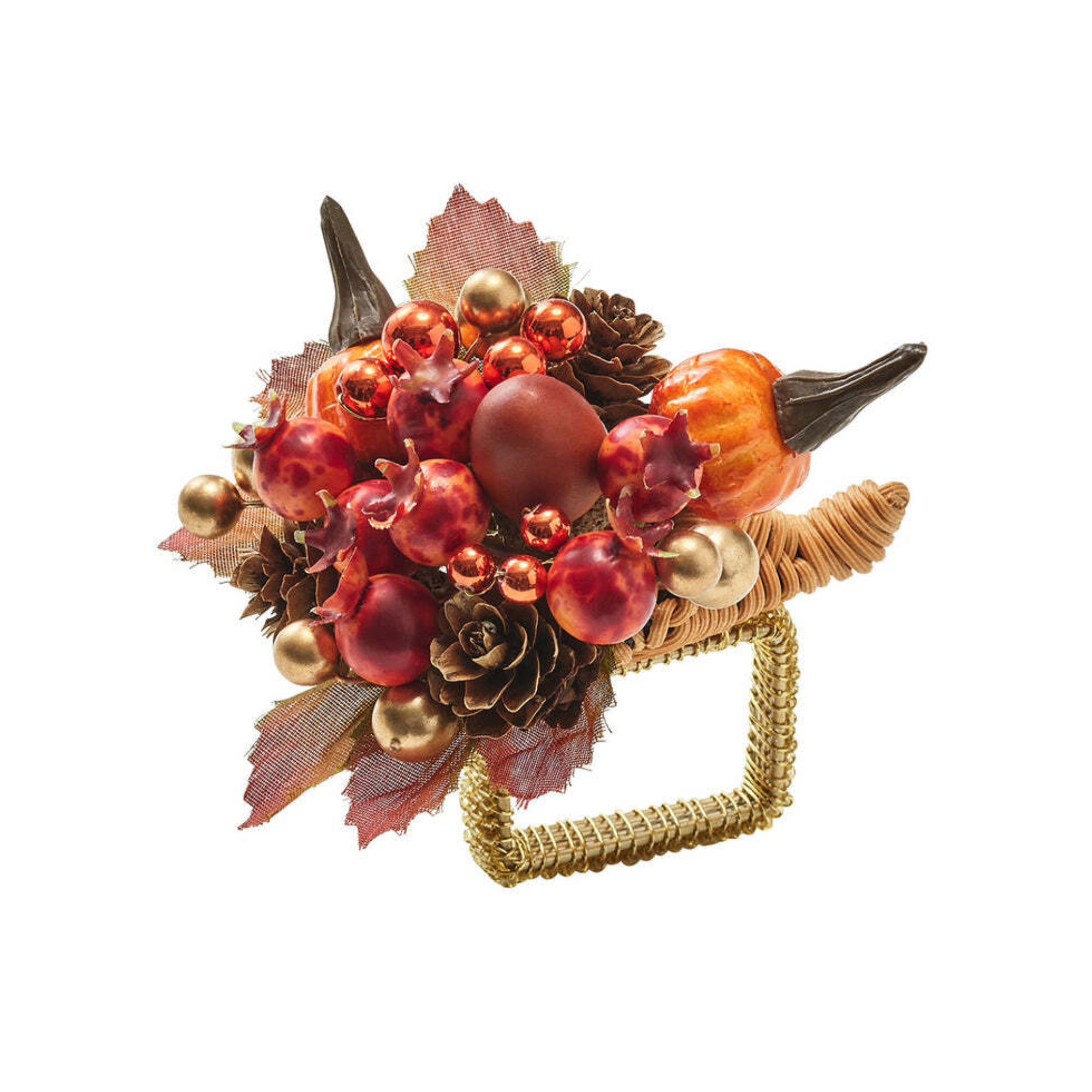 Cornucopia Napkin Ring - Set of 4