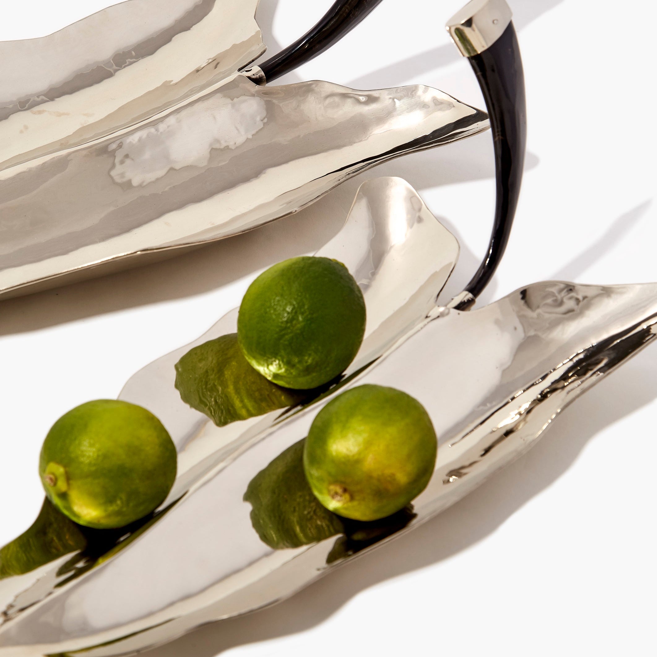 Cala Leaf Tray with Goat Horn Large