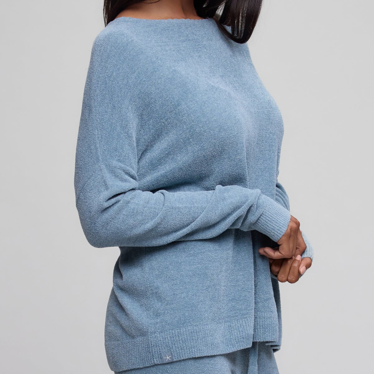 CozyChic Ultra Lite Scallop Neck Slouchy Pullover