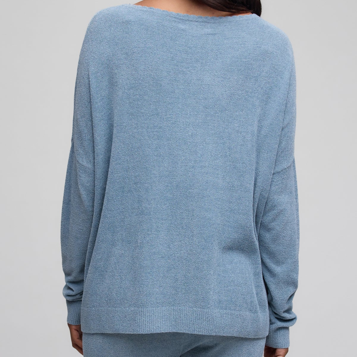 CozyChic Ultra Lite Scallop Neck Slouchy Pullover