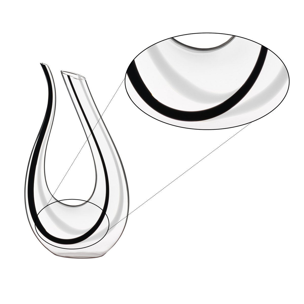 Amadeo Figaro Decanter in Black & White