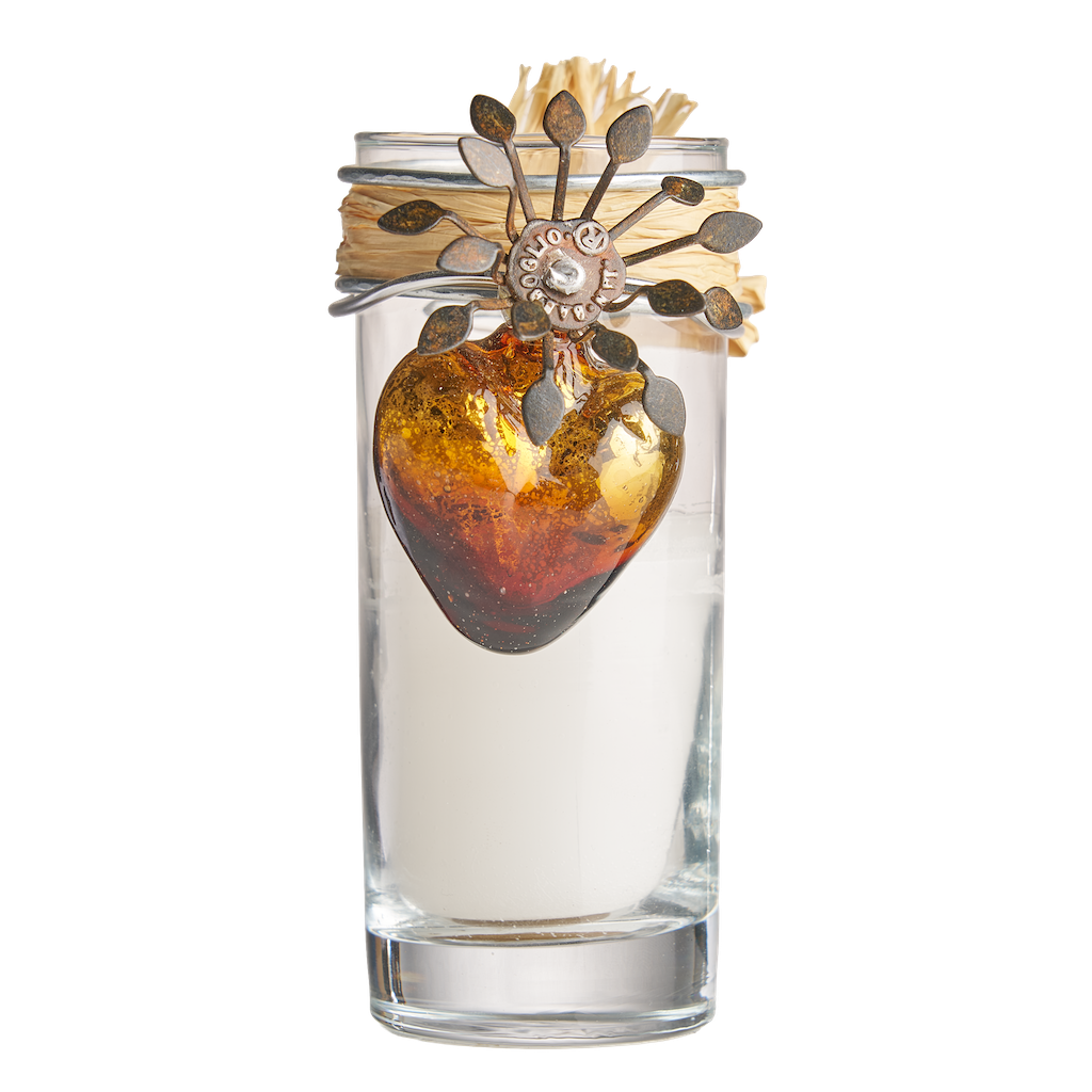 Adelita Corazon Heart Candle in Gold