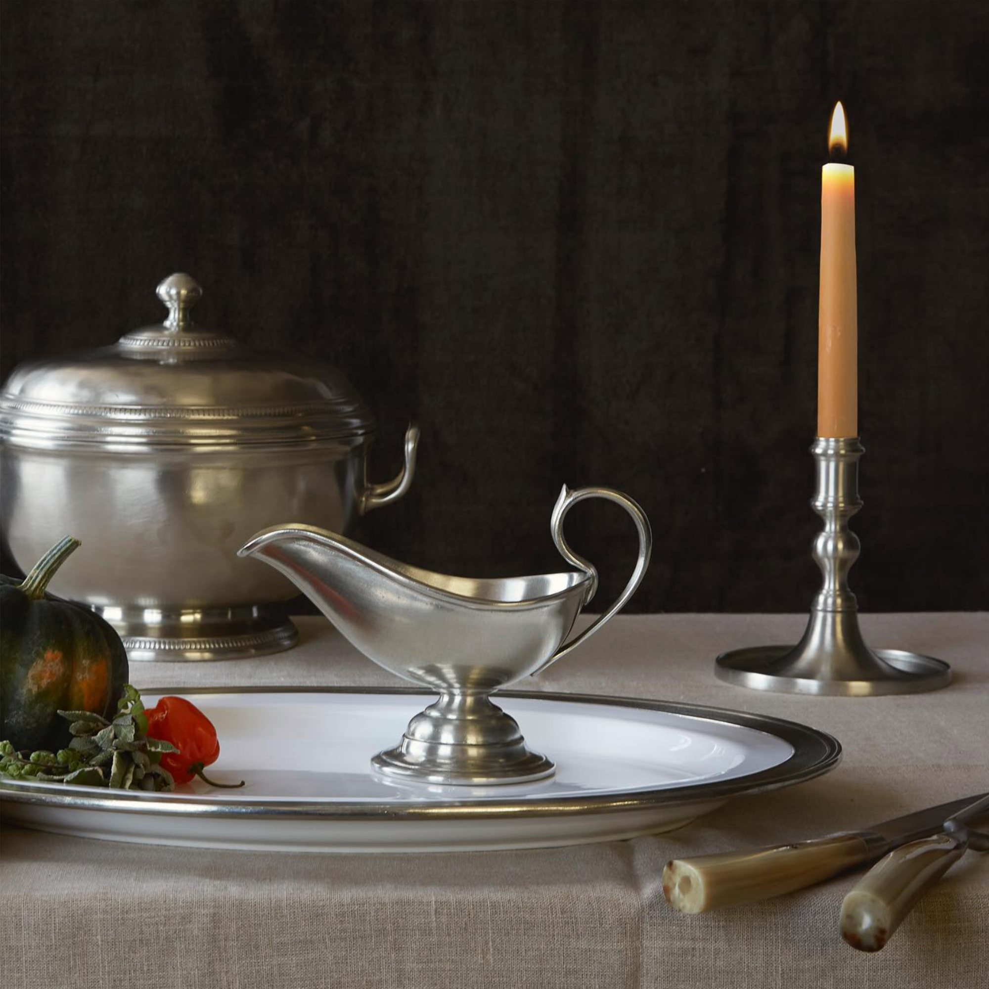 Pewter Gravy Boat