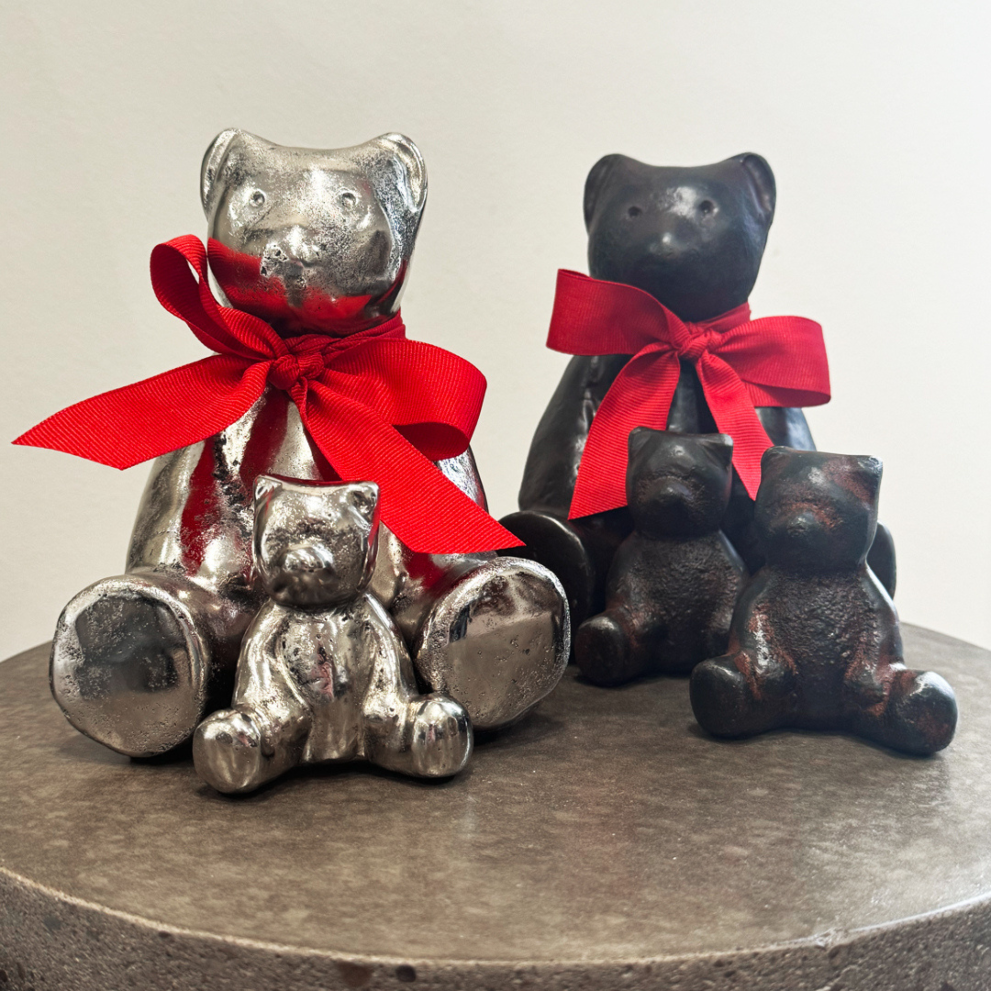 Mama Osa Bear Figure in Nickel