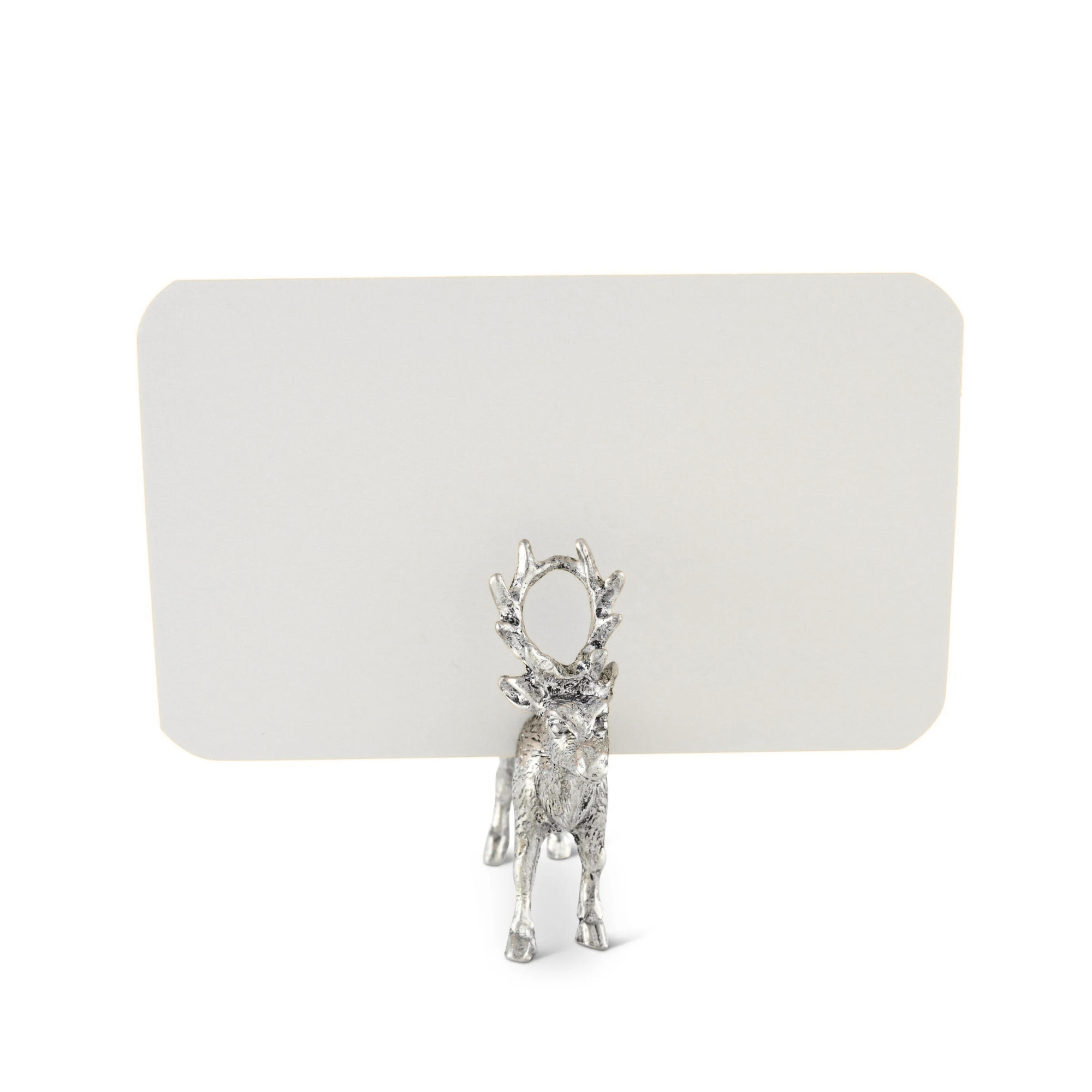 Pewter Deer Place Card Holder - Set of 4