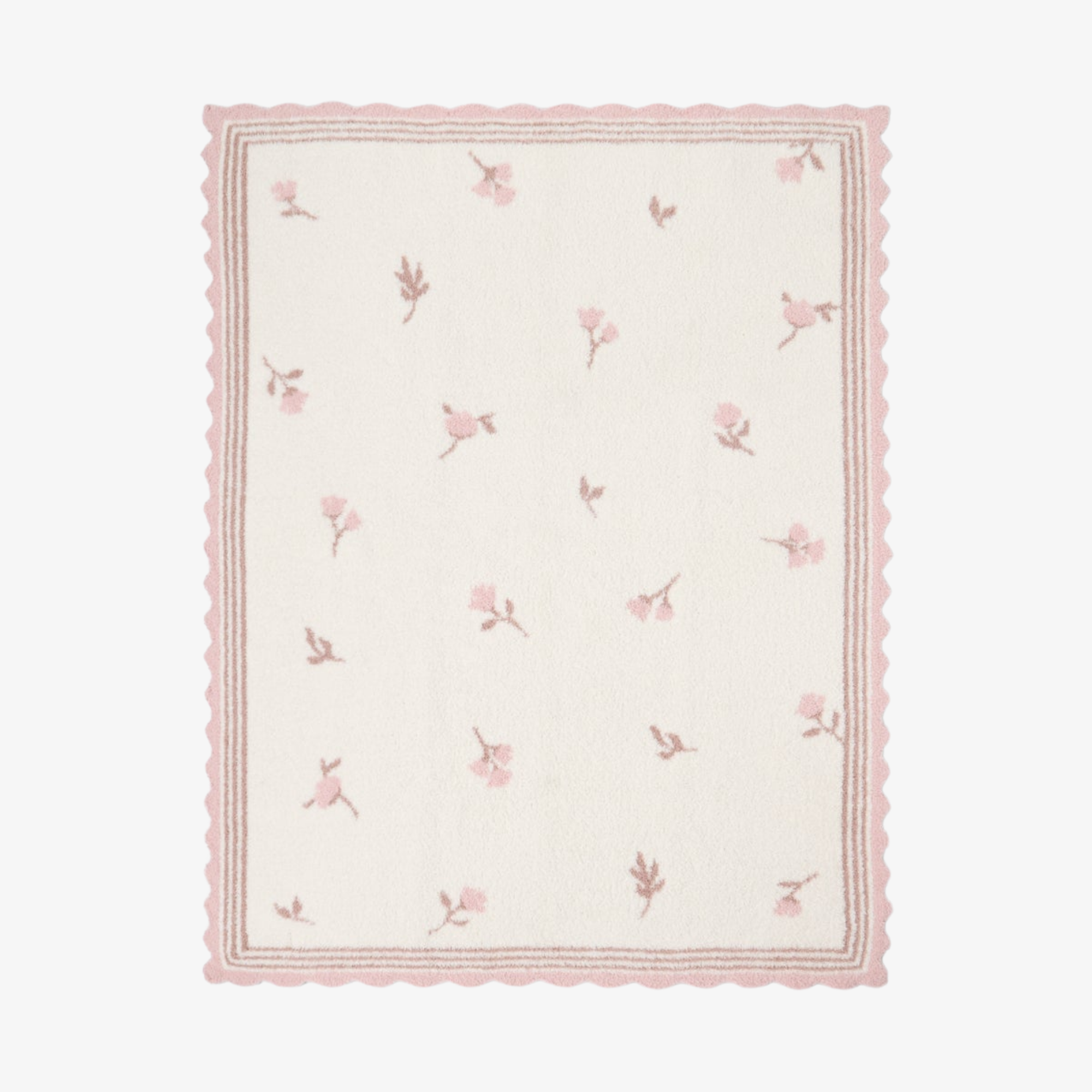 Cozy Chic Heirloom Floral Stroller Blanket in Dusty Rose