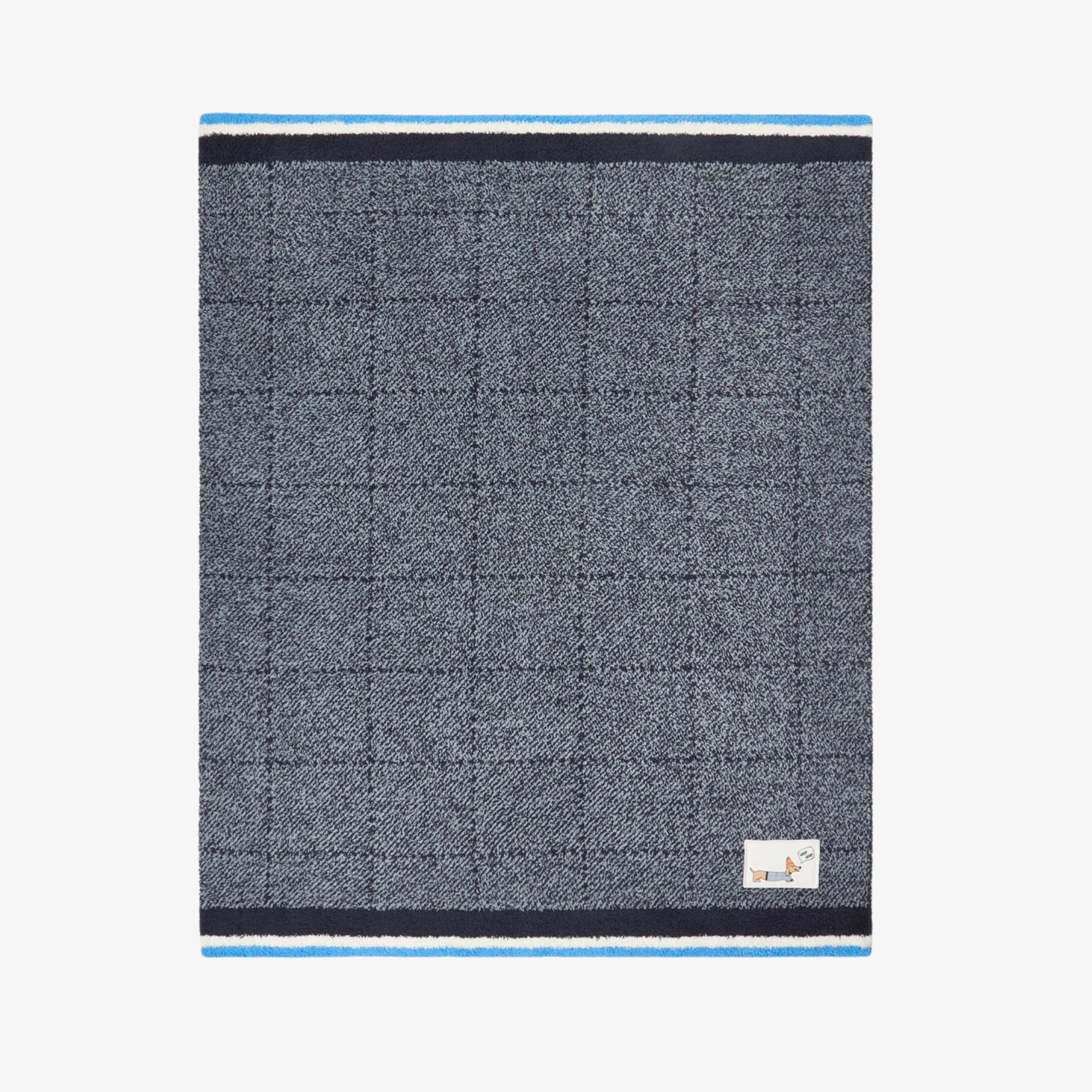 CozyChic Puppy Plaid Stroller Blanket Indigo Multi