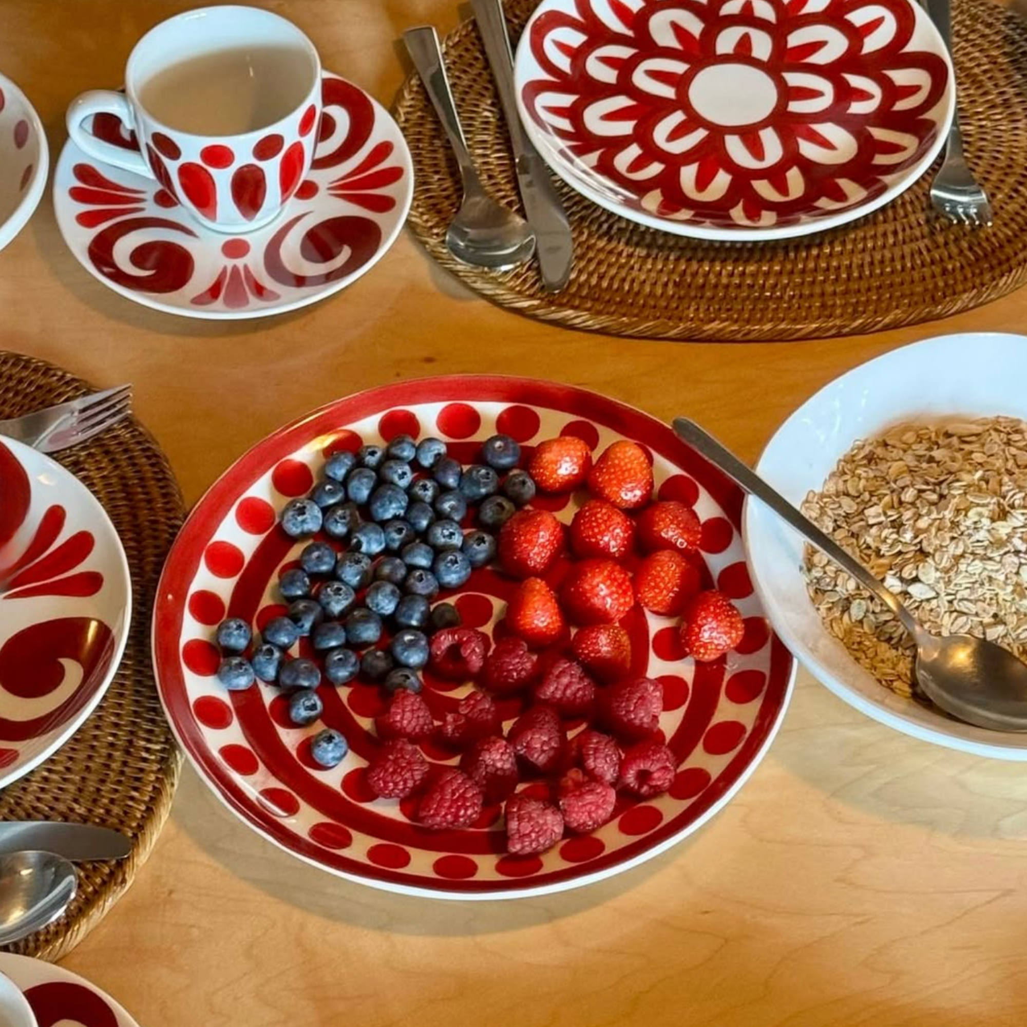 Symi Red Charger Plate