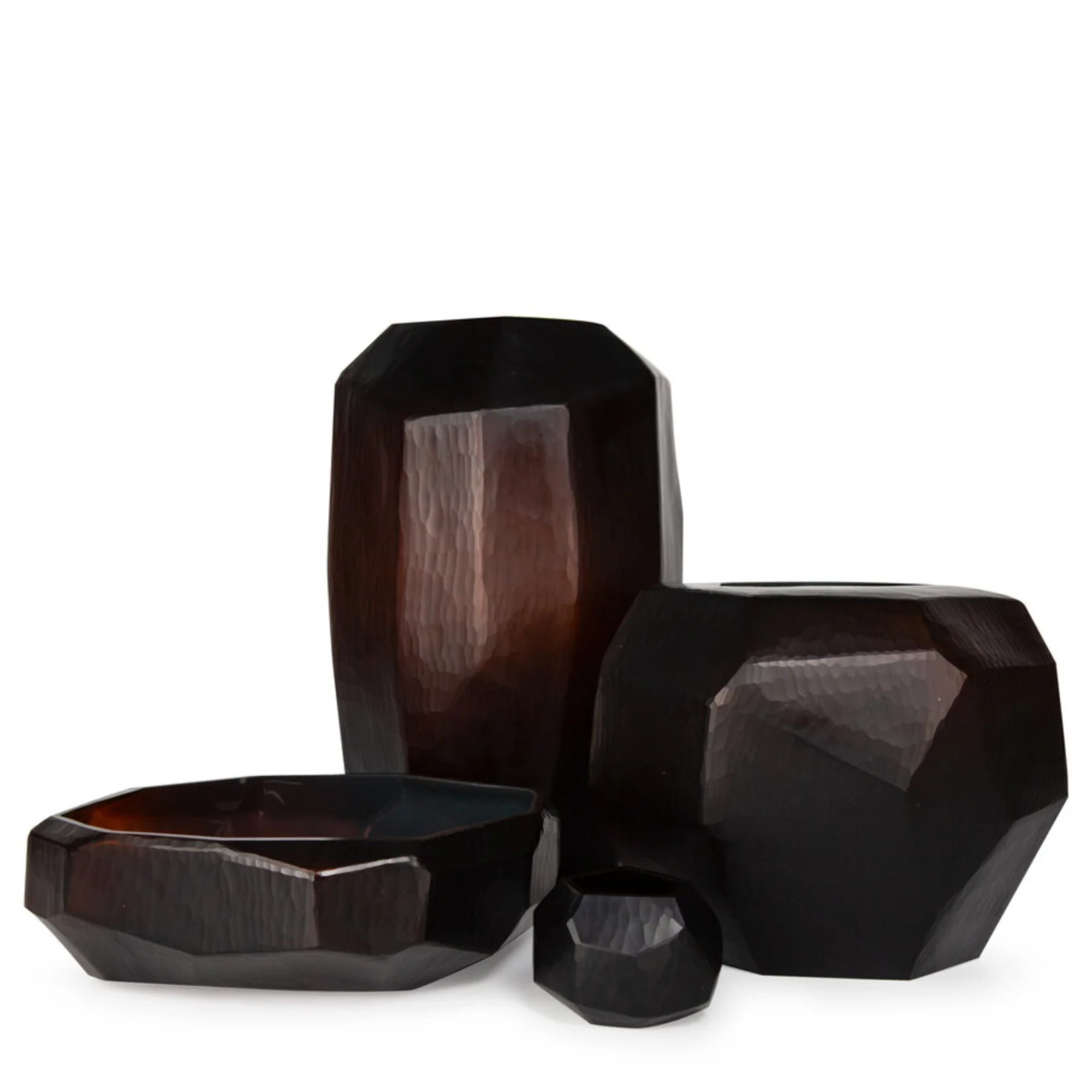 Cubistic Vase - Dark brown