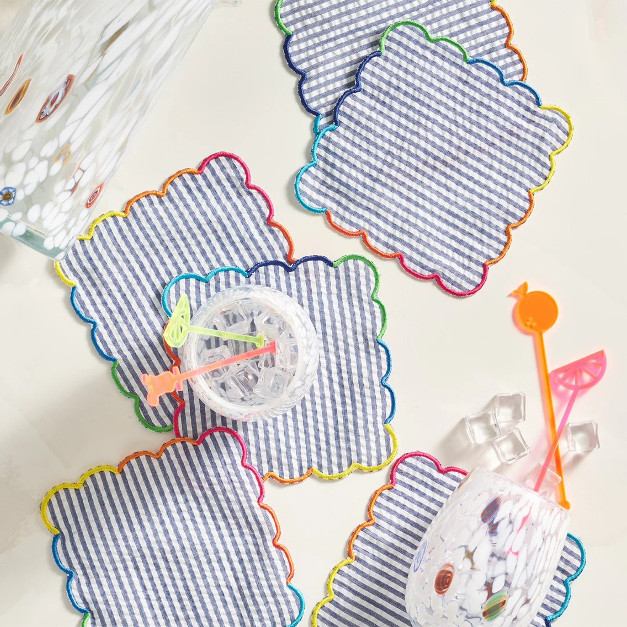 Fiesta Cocktail Napkins in Multi - Set of 6