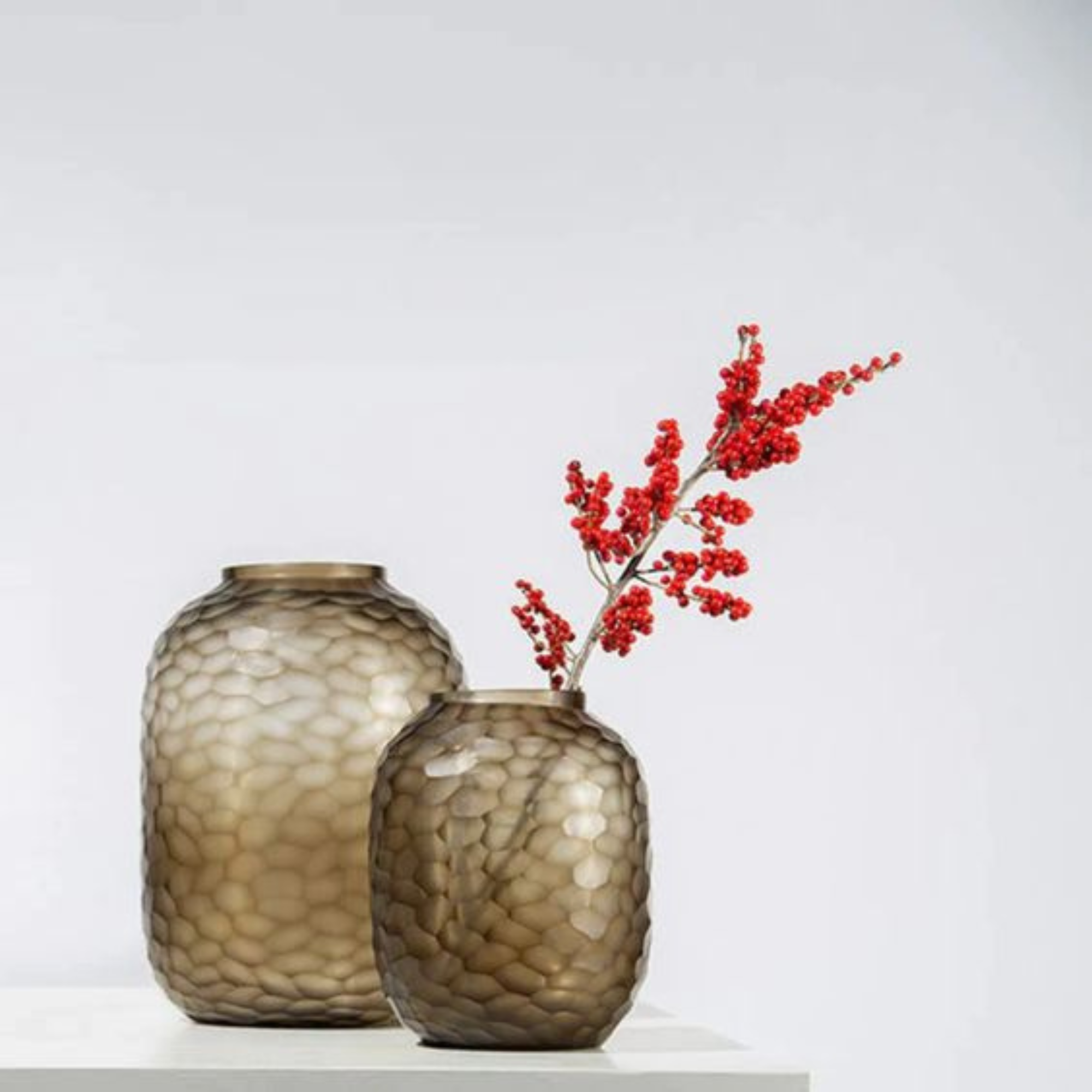 Guaxs Bambola Vase - Clear / Smoke Grey | Maison & Tavola