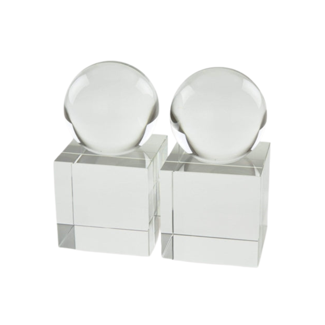 Crystal Sphere Bookends