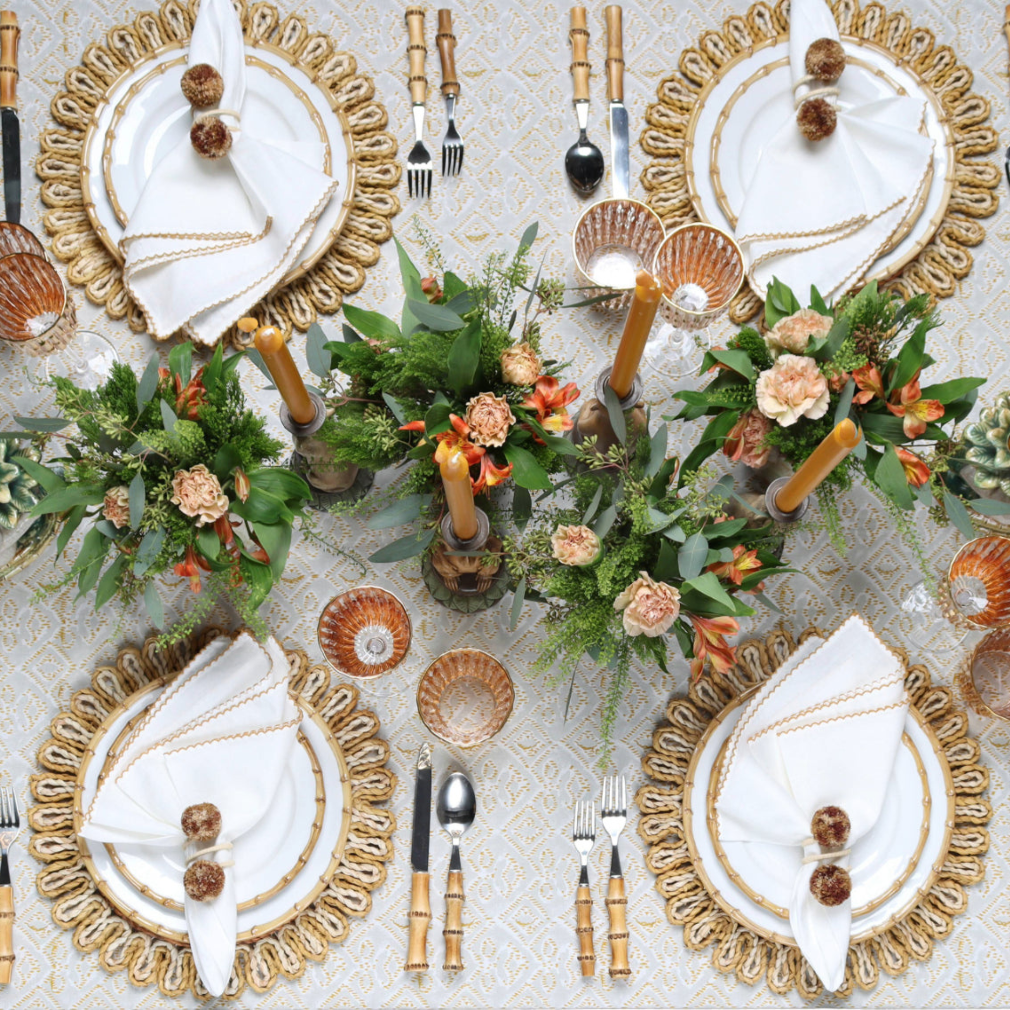 Casbah Placemats - Brown - Set of 4