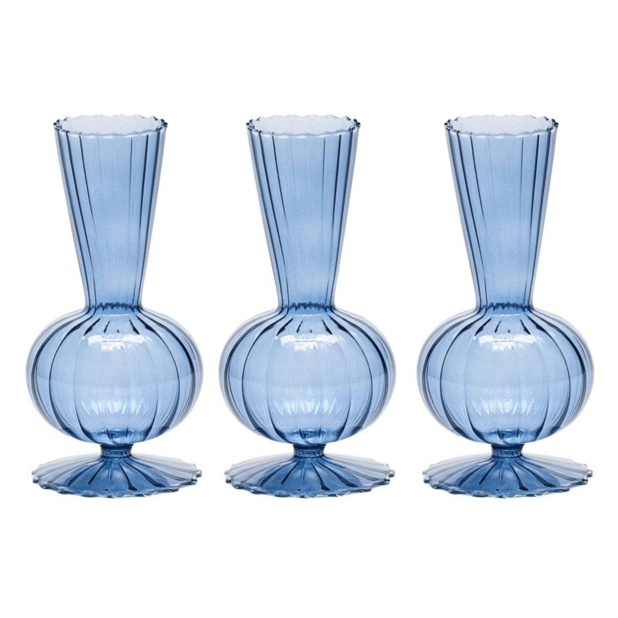Tess Bud Vase in Cadet - Set of 3