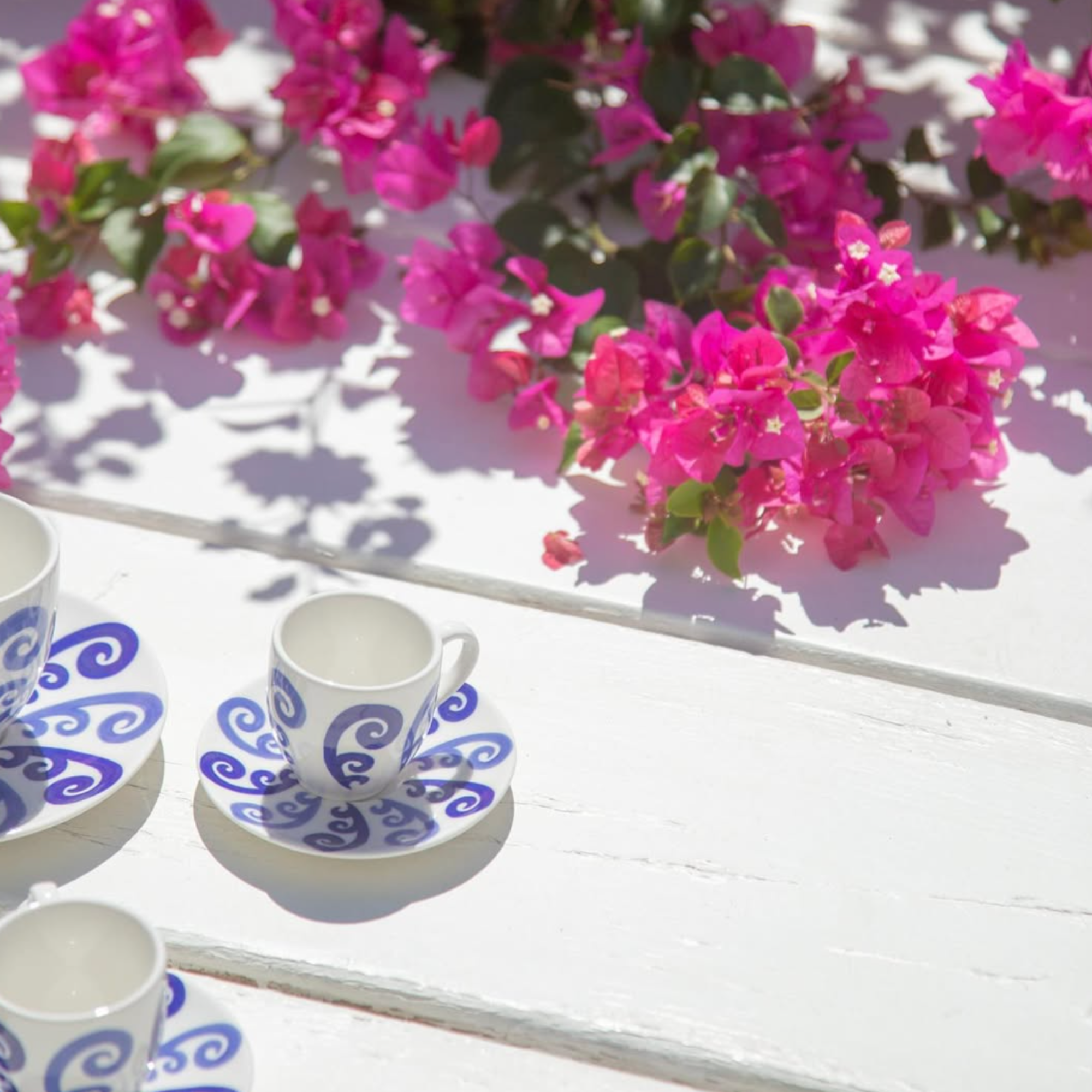 Athenee Two Tone Blue Peacock Mug - Set of 2