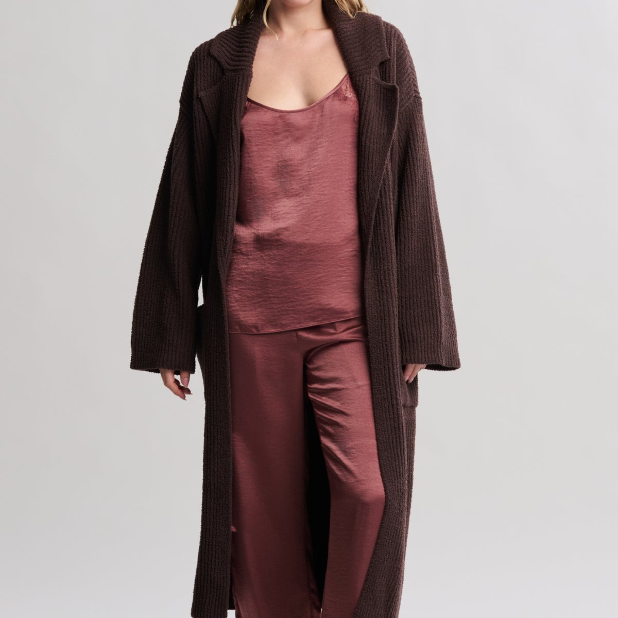 CozyChic Cotton Rib Long Coat