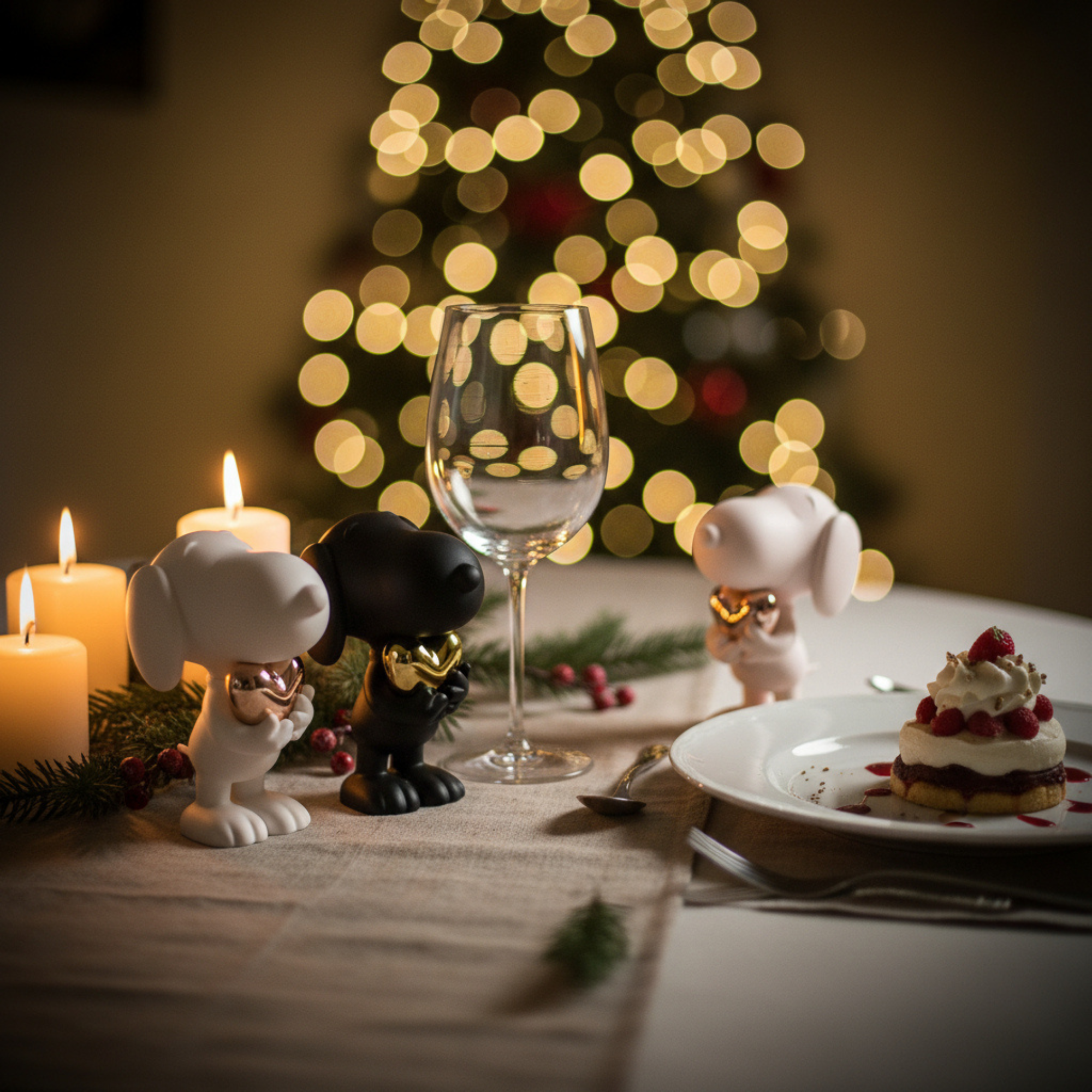 Trio Set de Snoopy Heart Chromed