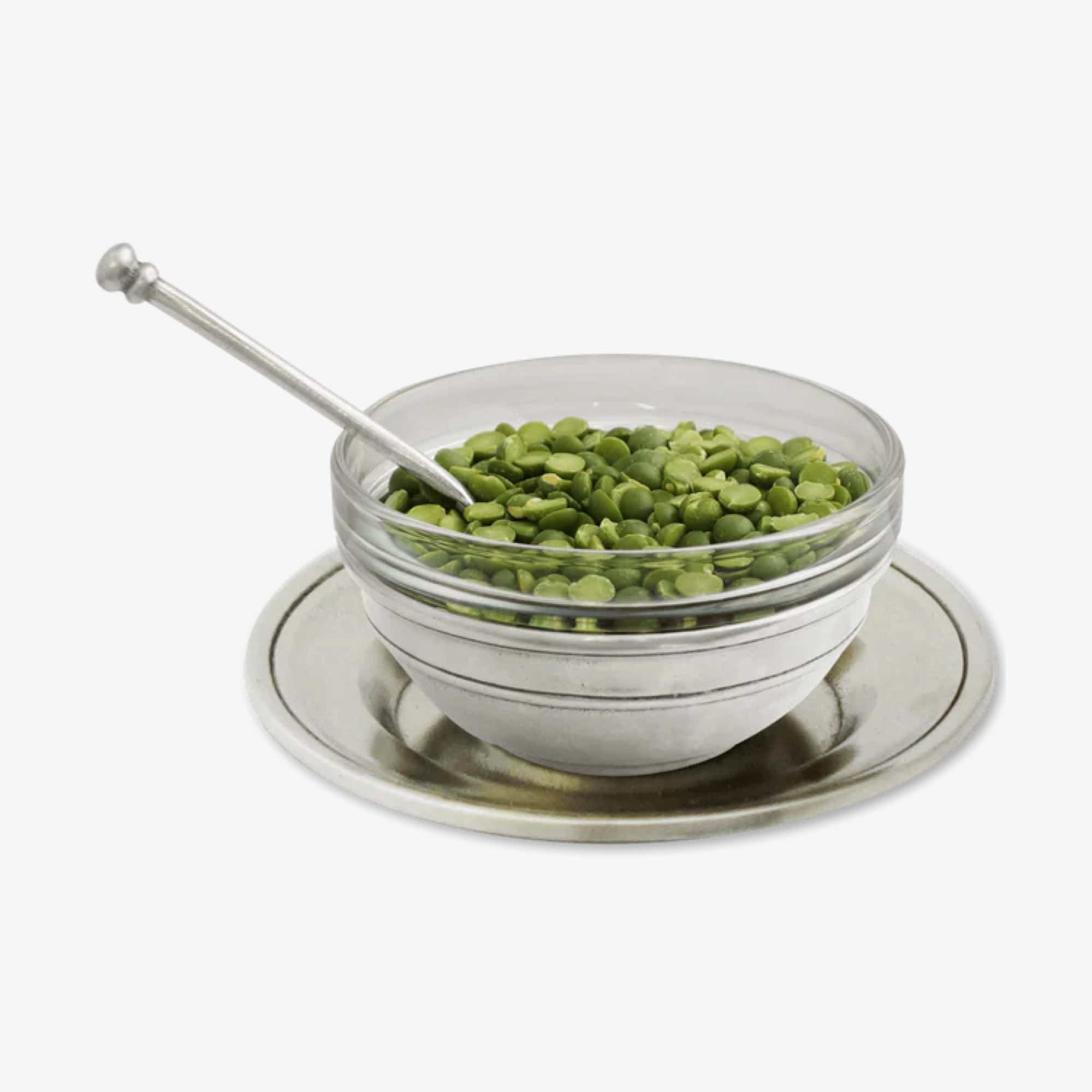 Condiment Uno with Spoon & Ceramic Saucer