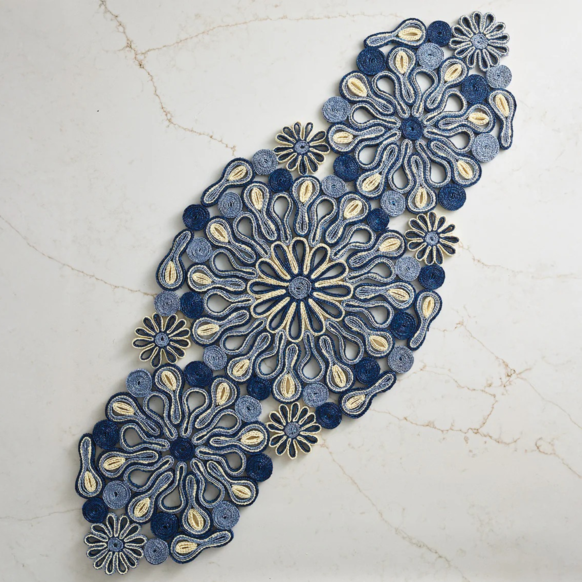 Marisol Runner in Blue & Natural