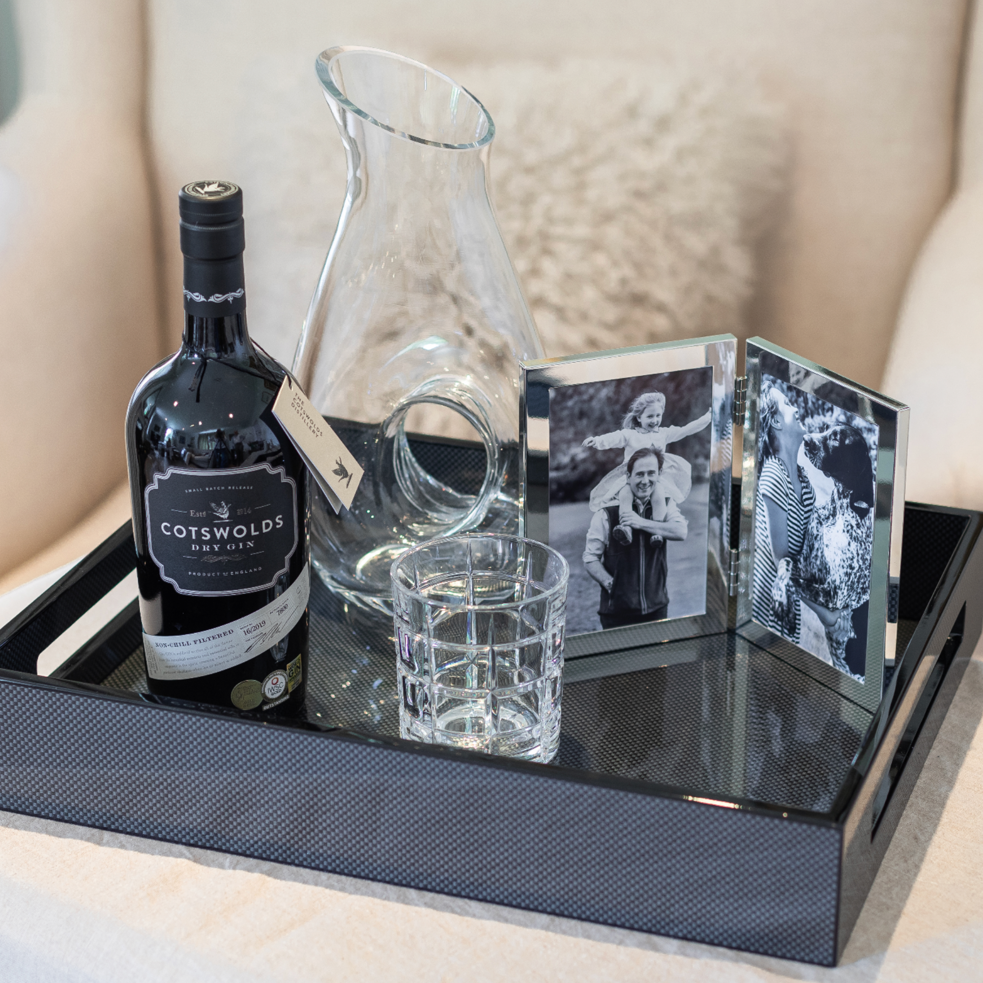 Carbon Fiber Medium Lacquered Serving Tray