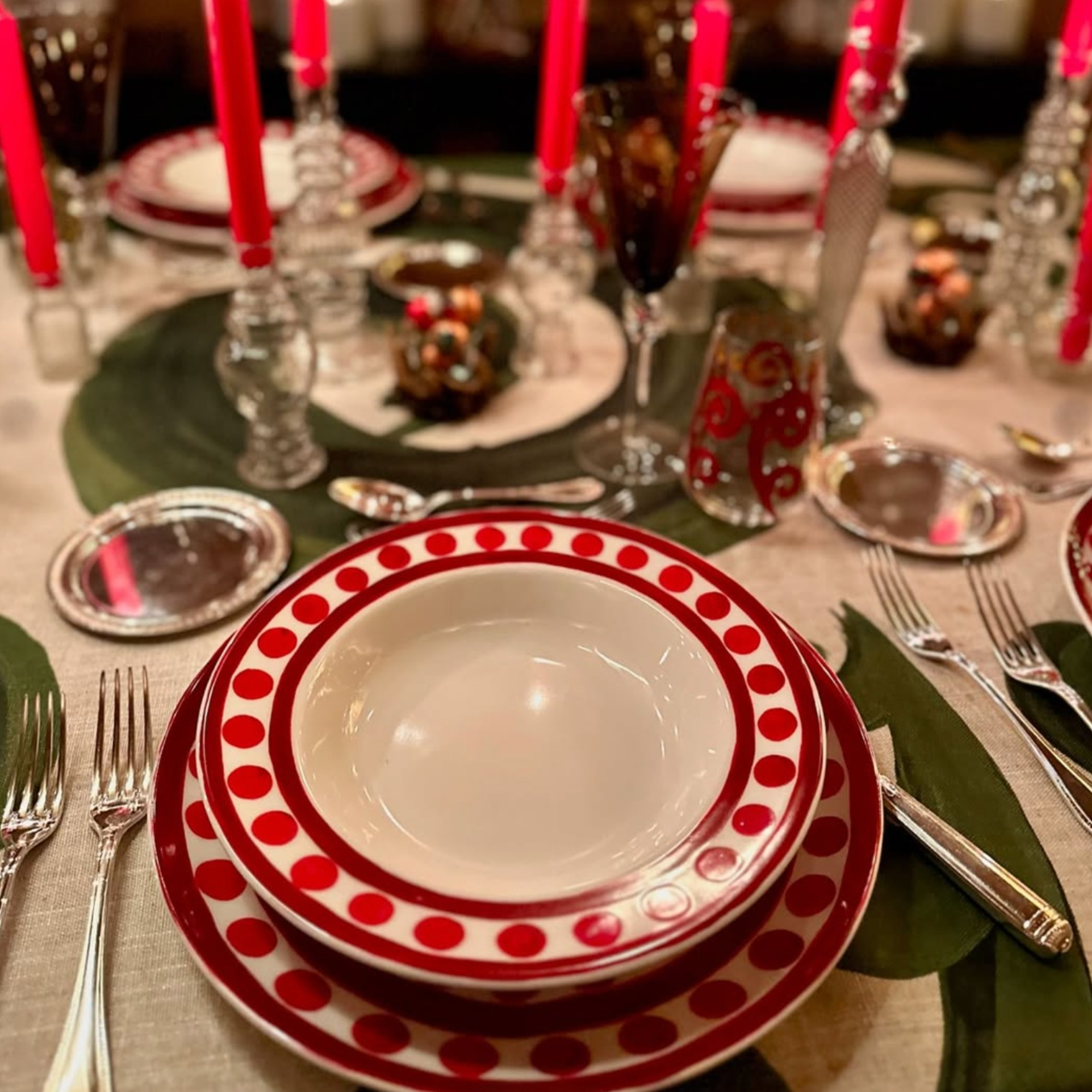 Symi Red Dinner Plate
