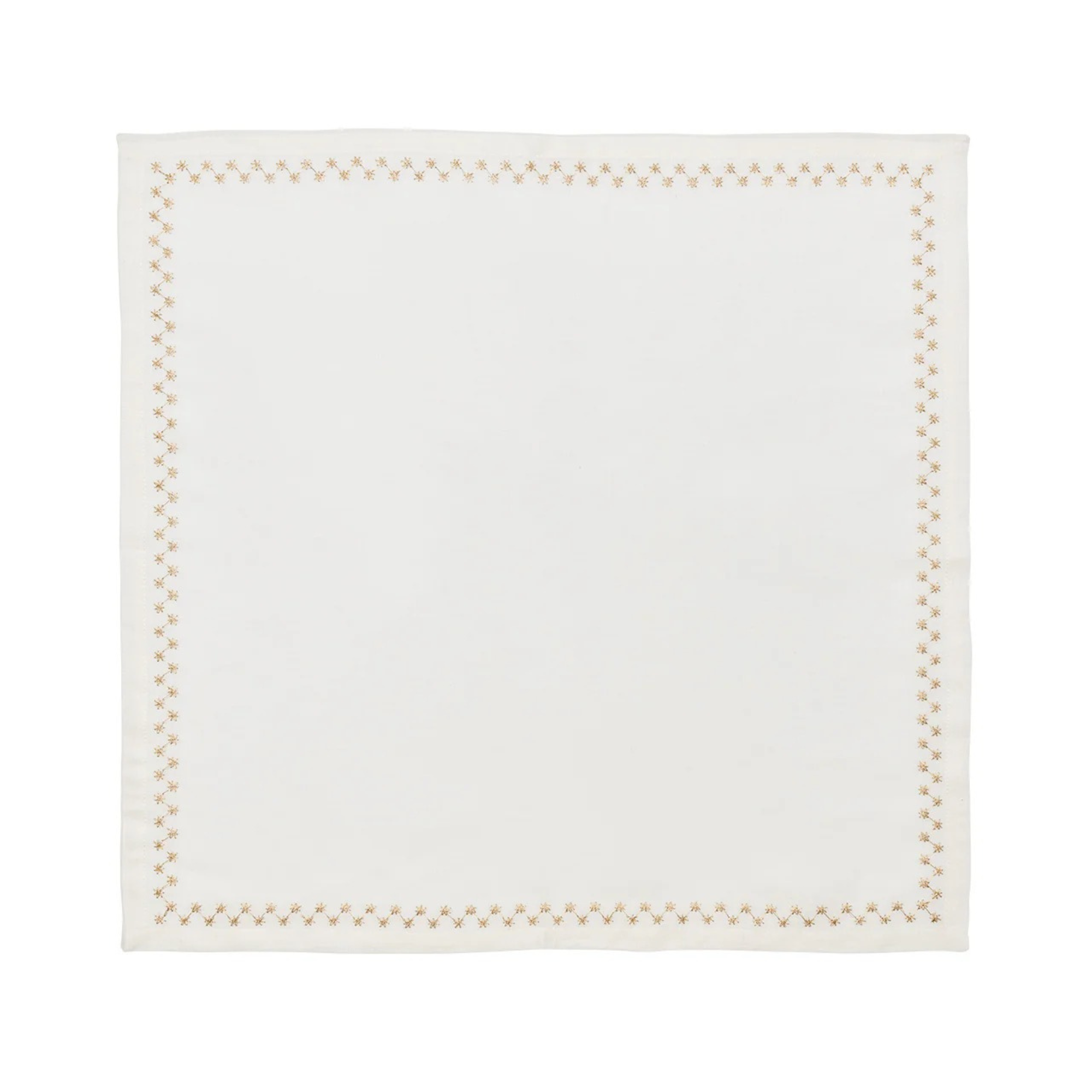 Starry Night Napkin in White & Gold - Set of 4