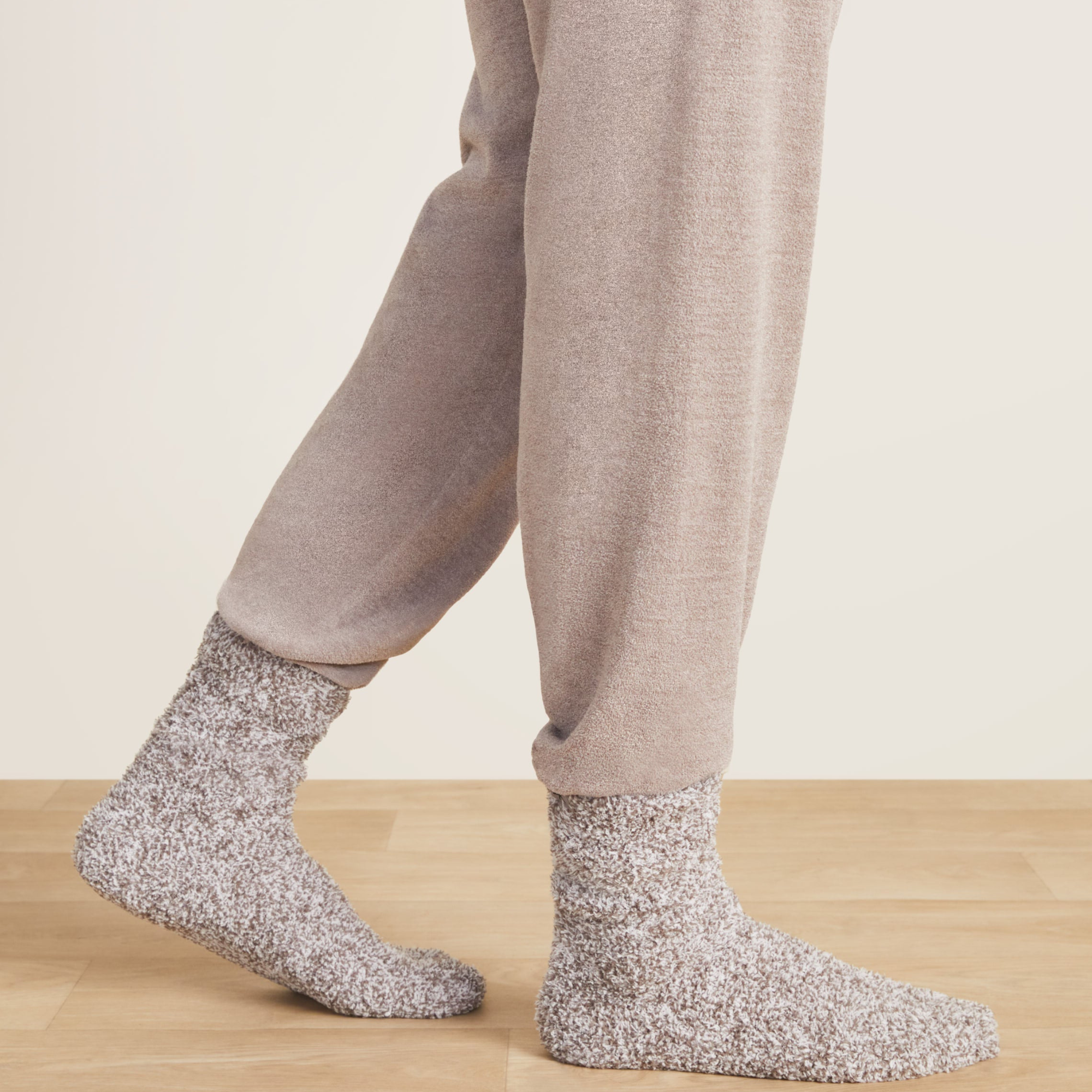 #color_Charcoal/White | CozyChic Heathered Men's Socks