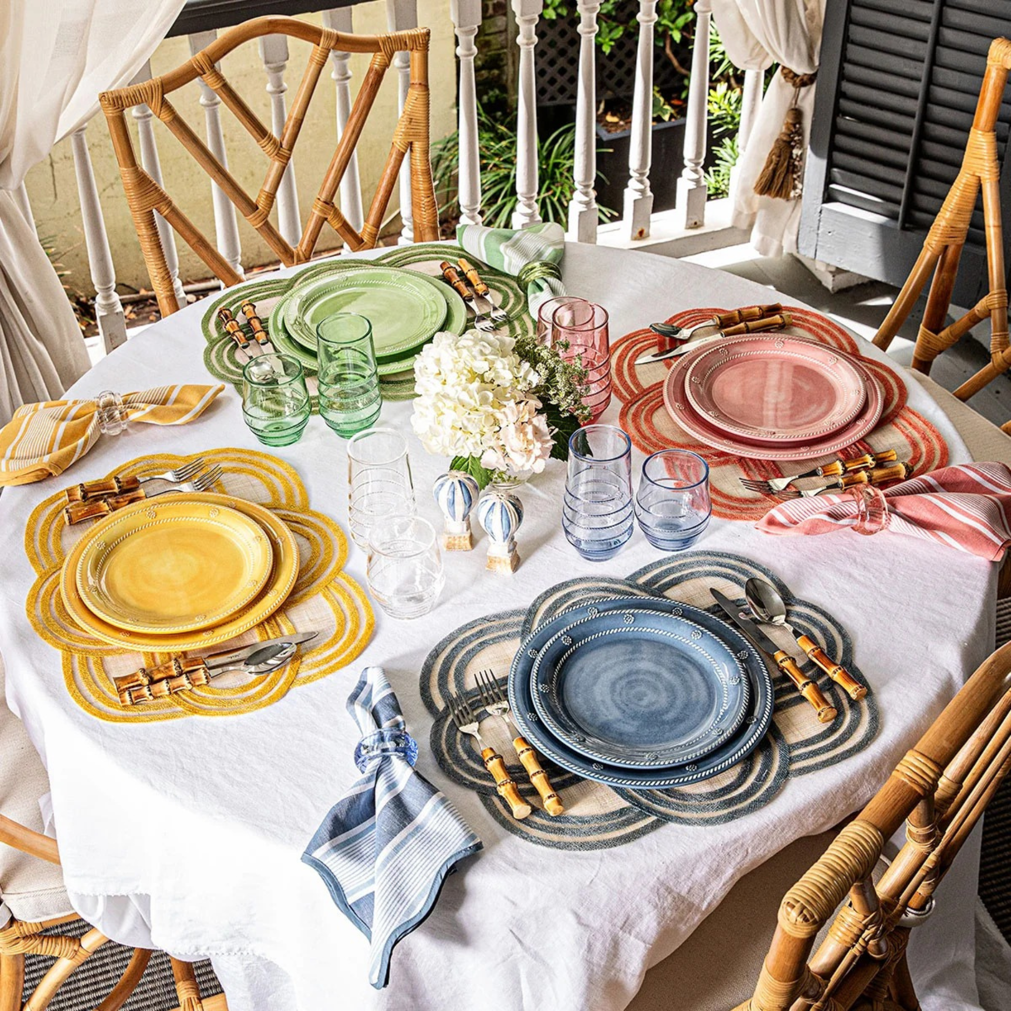 Melamine Dinner Plate in Ocean - Set of 4