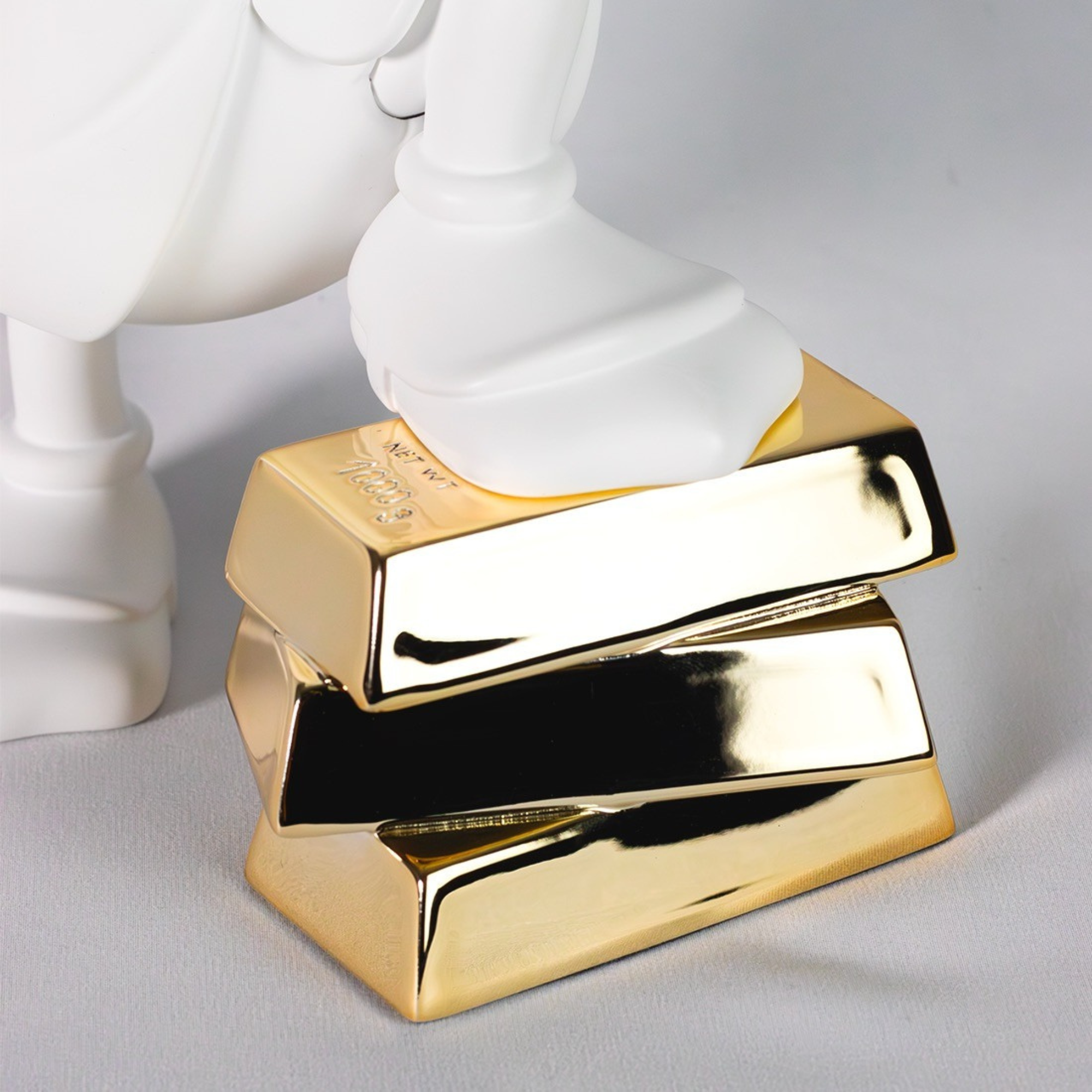 Uncle Scrooge Ingots in Matte White & Chromed Gold