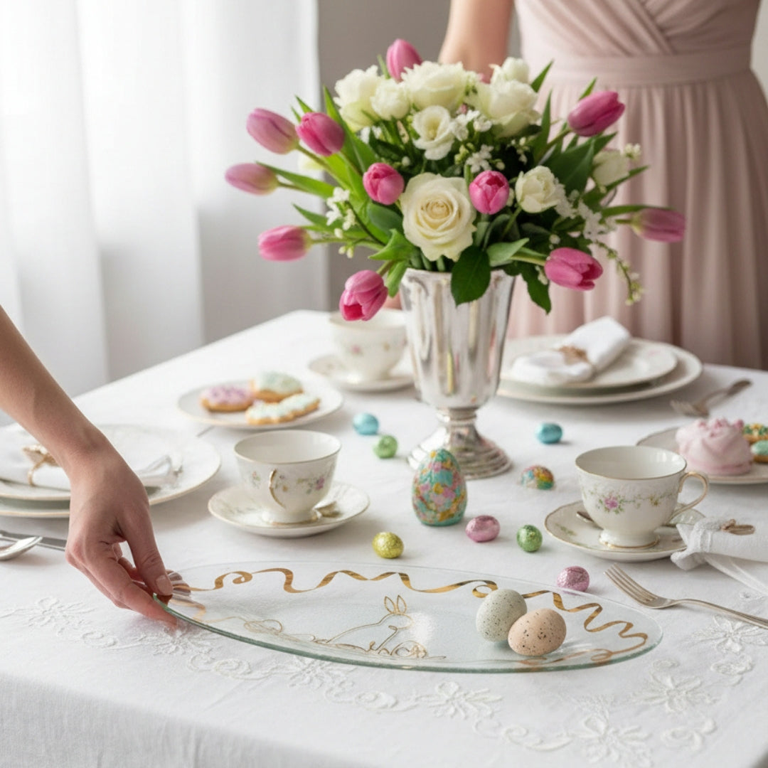 Bunny Oval Tray