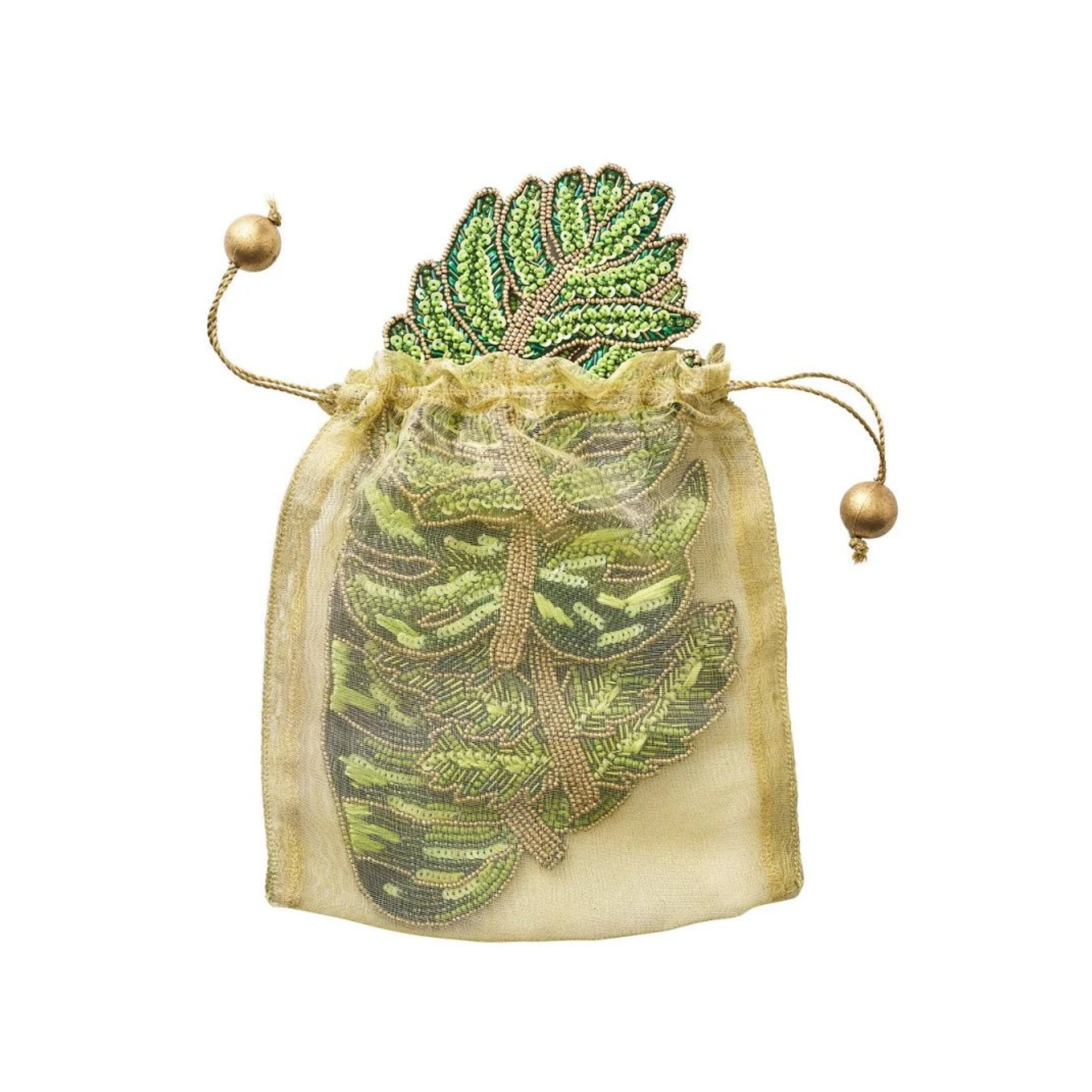 Laurel Drink Coasters in Green - Set of 4