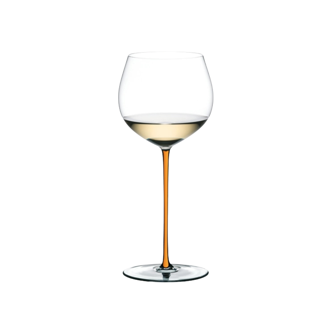 Fatto a Mano Oaked Chardonnay Wine Glass in Orange