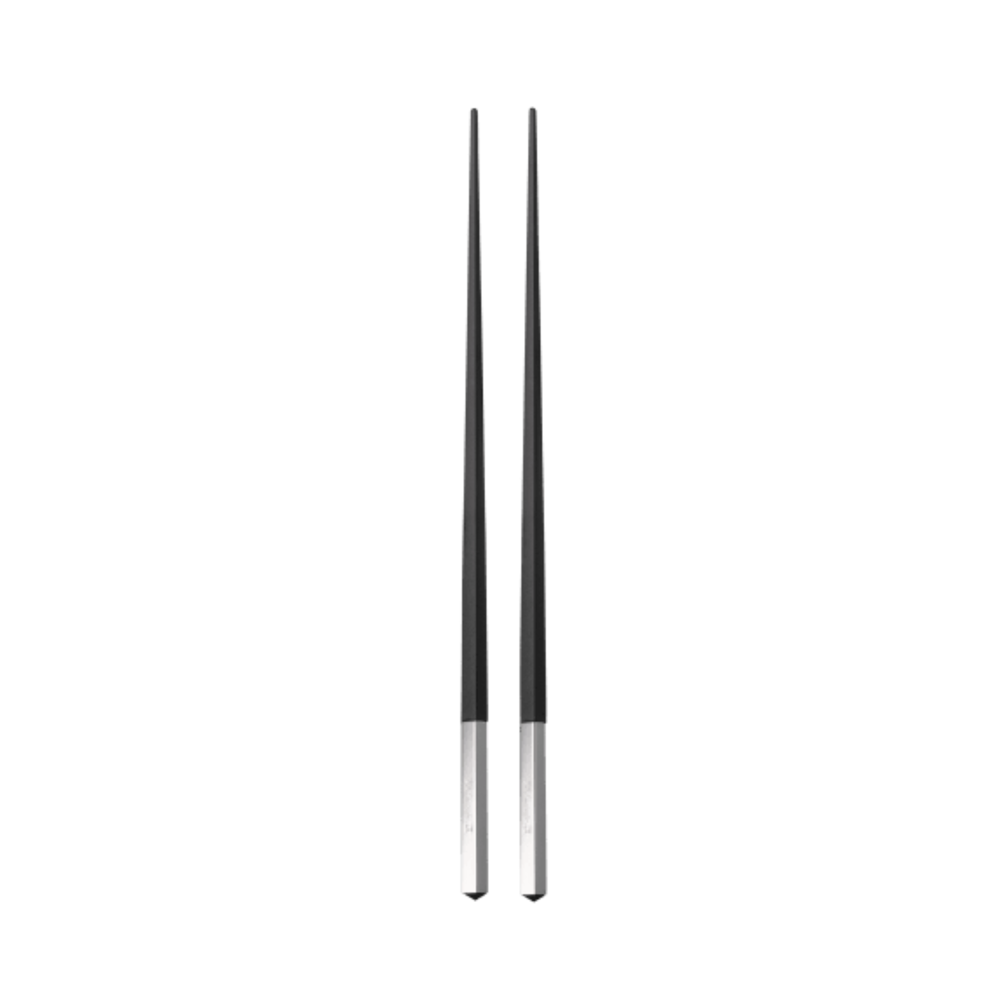 Uni Silver Plated Black Japanese Chopsticks