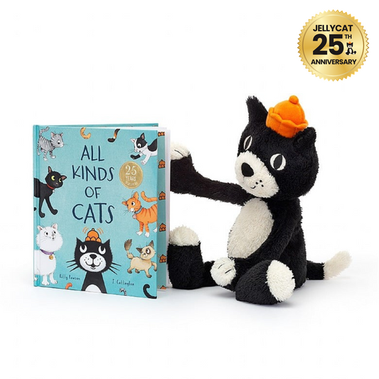 Jellycat Jack with All Kinds of Cats Book
