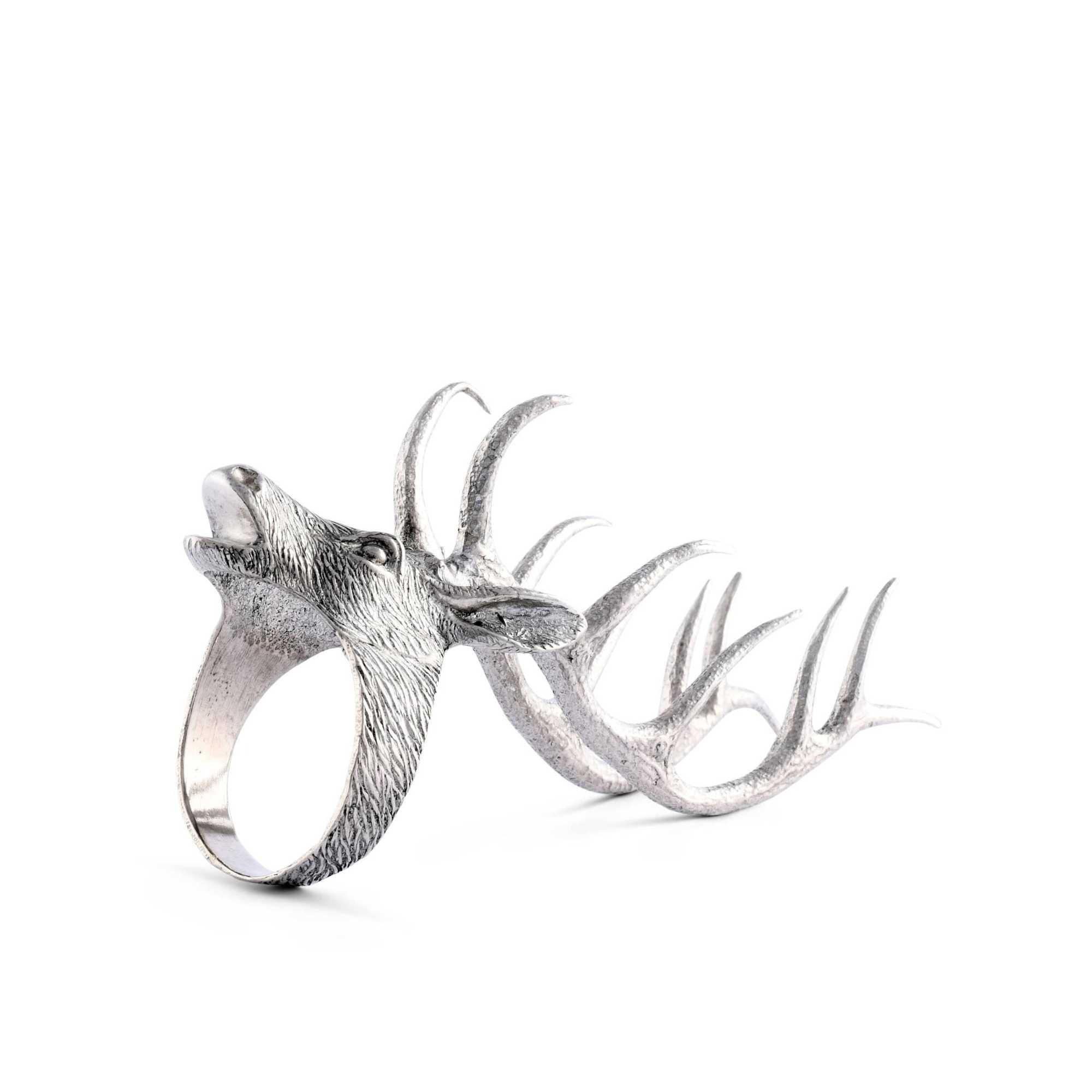 Elk Head Napkin Ring - Set of 4