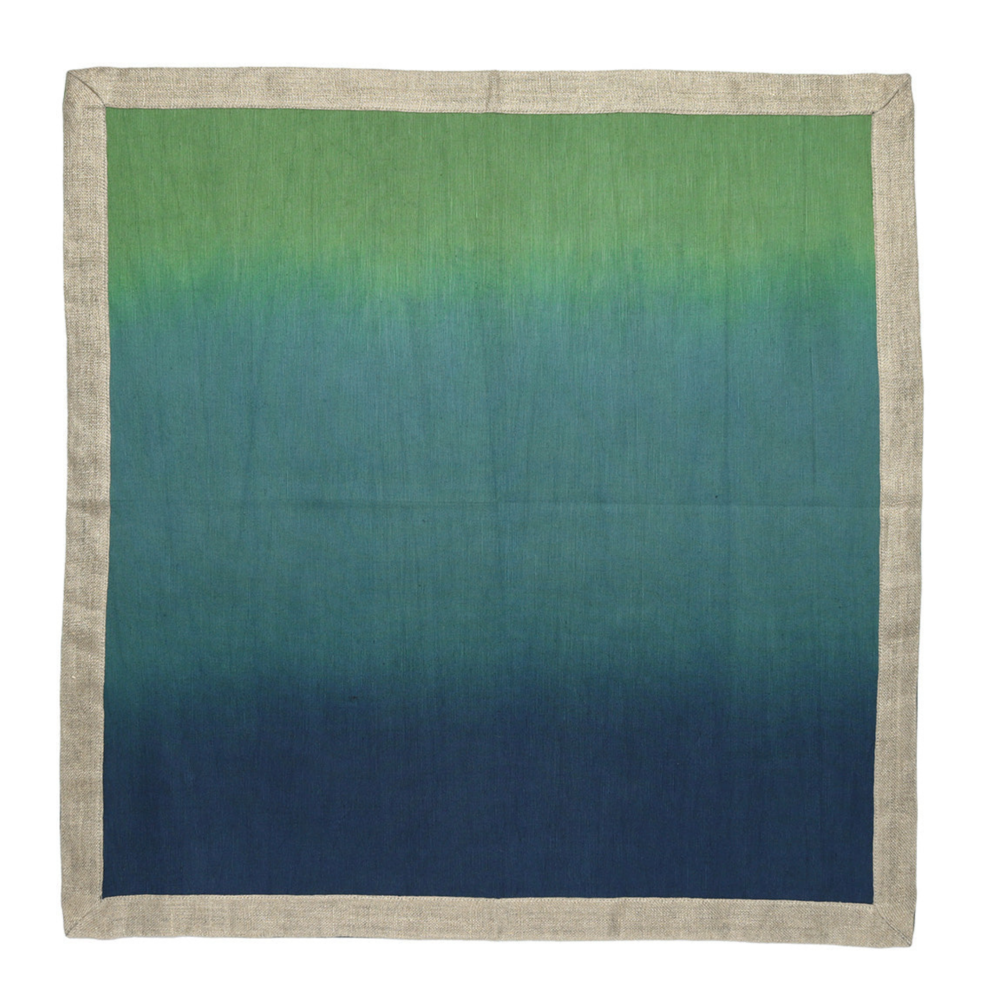 Dip Dye Napkins in Navy & Green - Set of 4