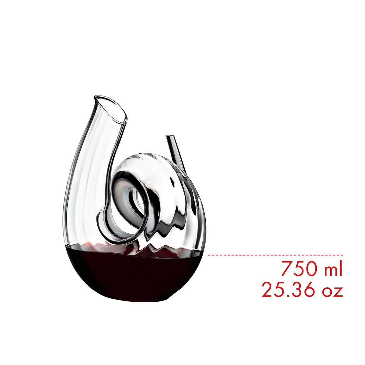 Curly Fatto a Mano Decanter in White & Black