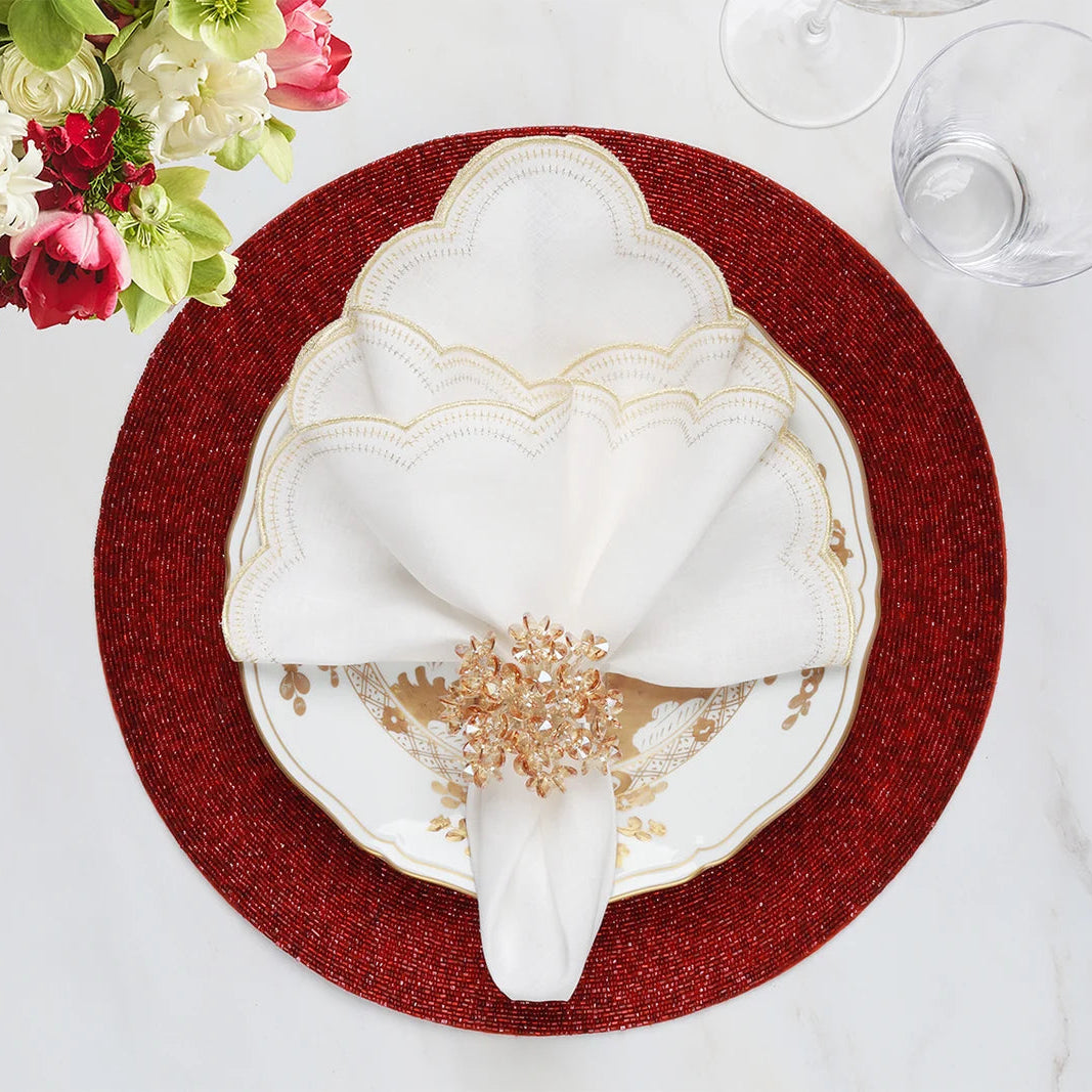 Confetti Placemat in Red - Set of 4