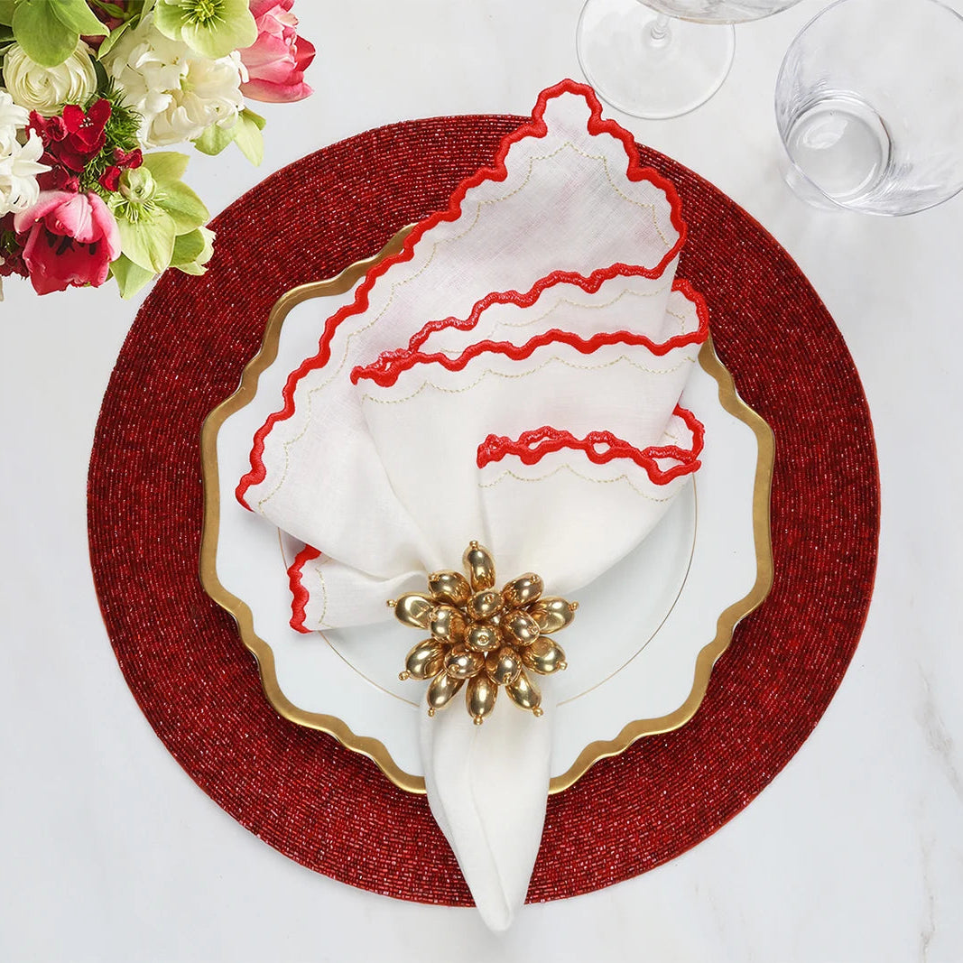 Confetti Placemat in Red - Set of 4